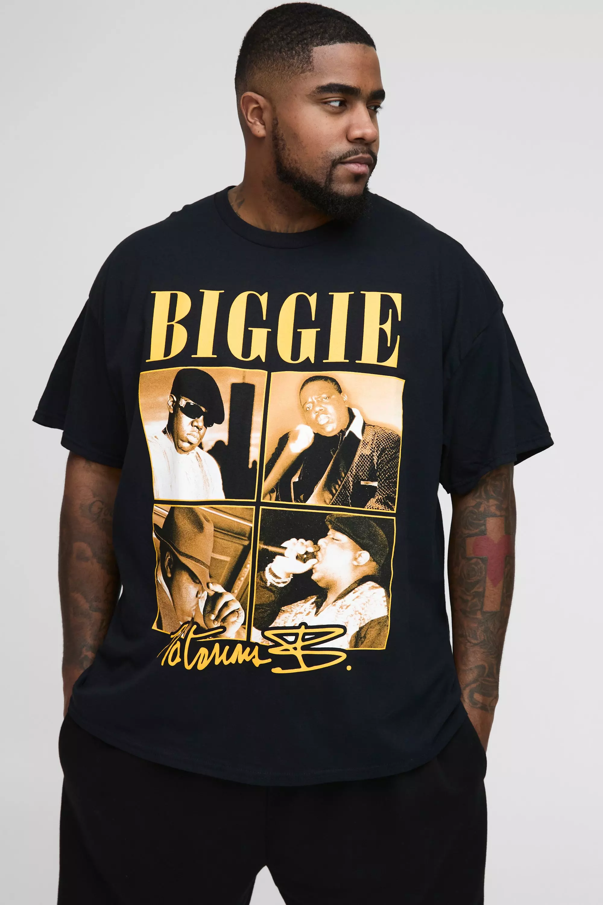 Grande taille - T-shirt à imprimé Notorious BIG, Black autre image