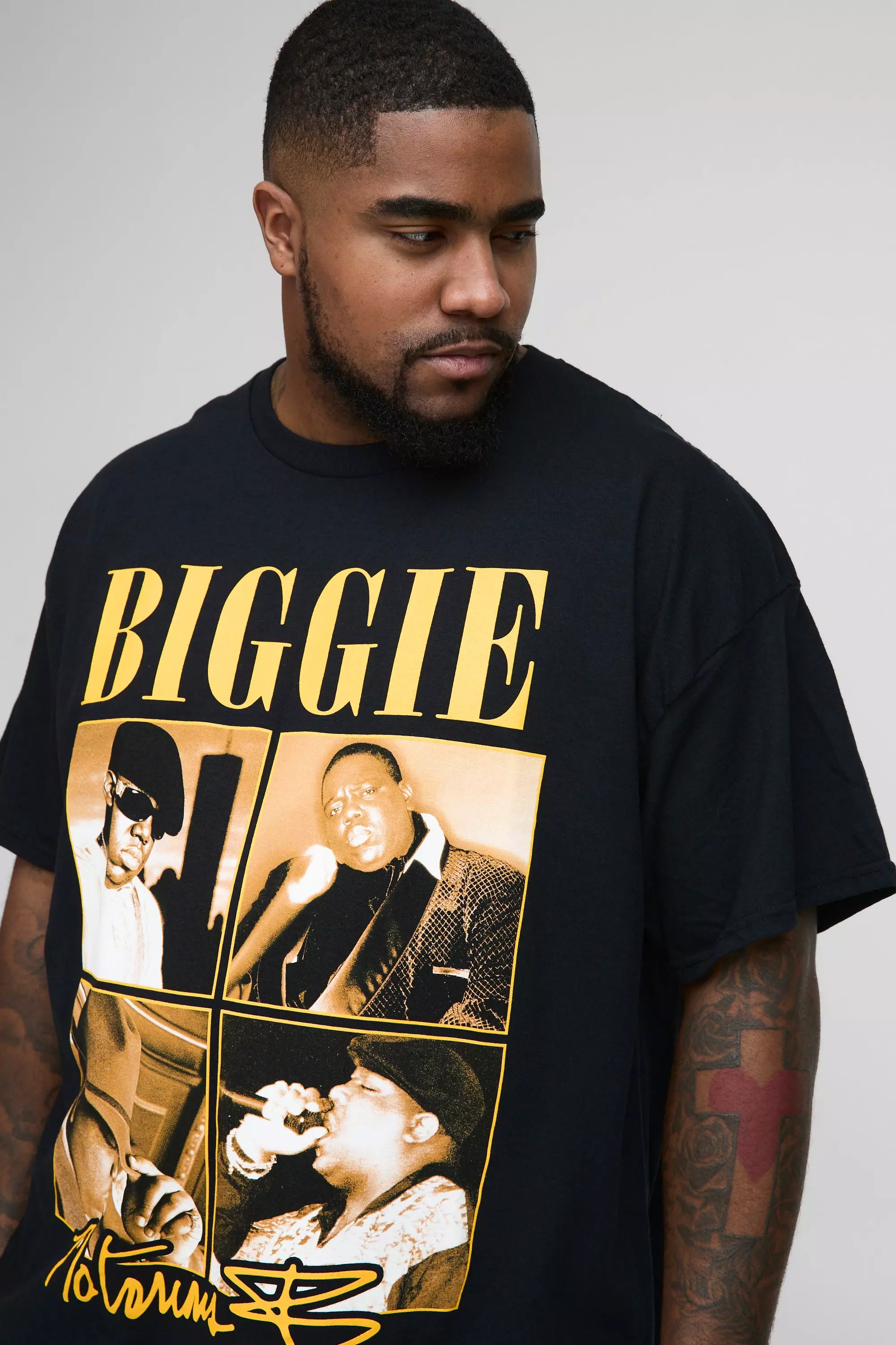 Grande taille - T-shirt à imprimé Notorious BIG, Black autre image