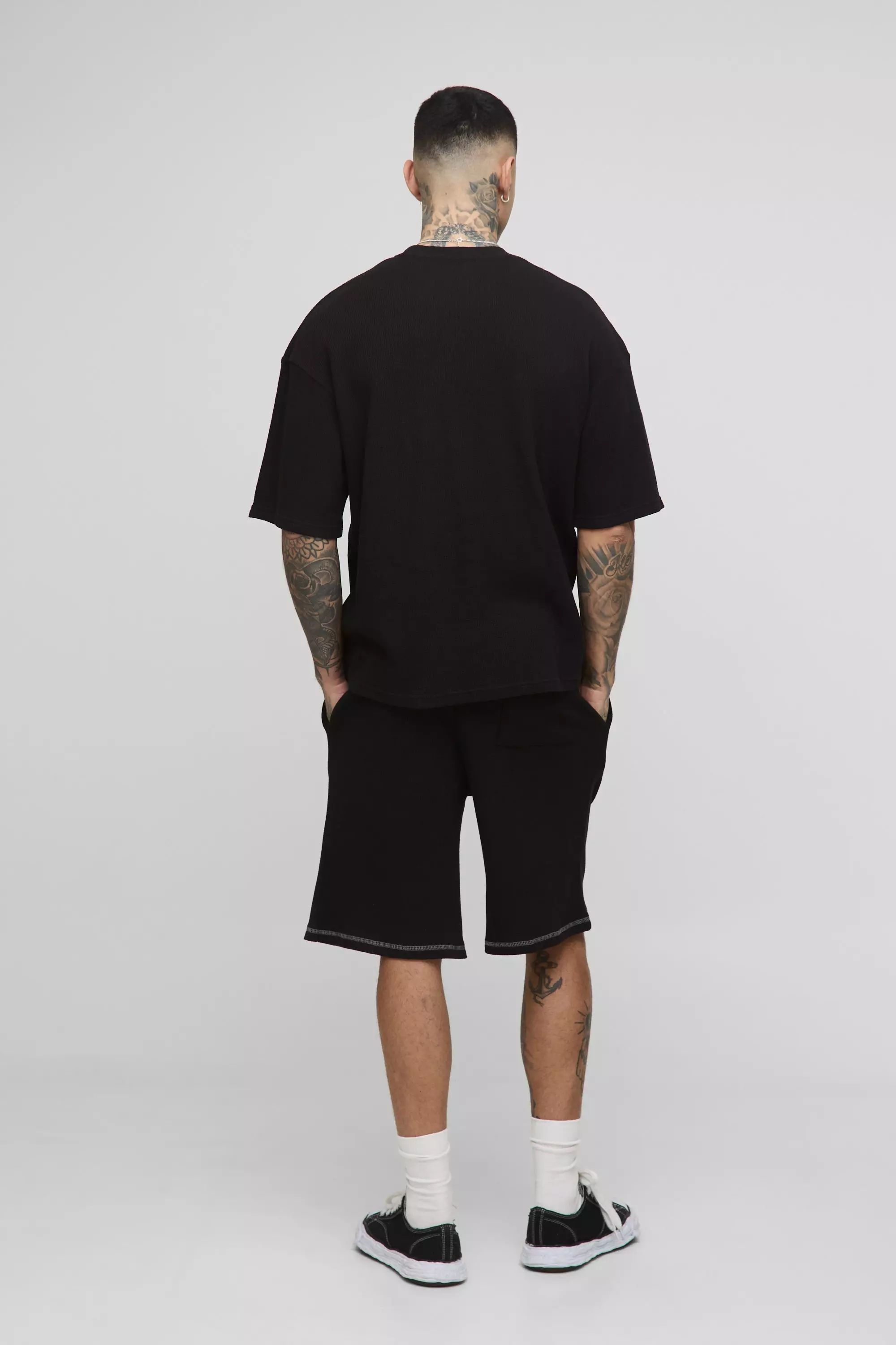 Wide Leg Star Printed Joggers | boohooMAN