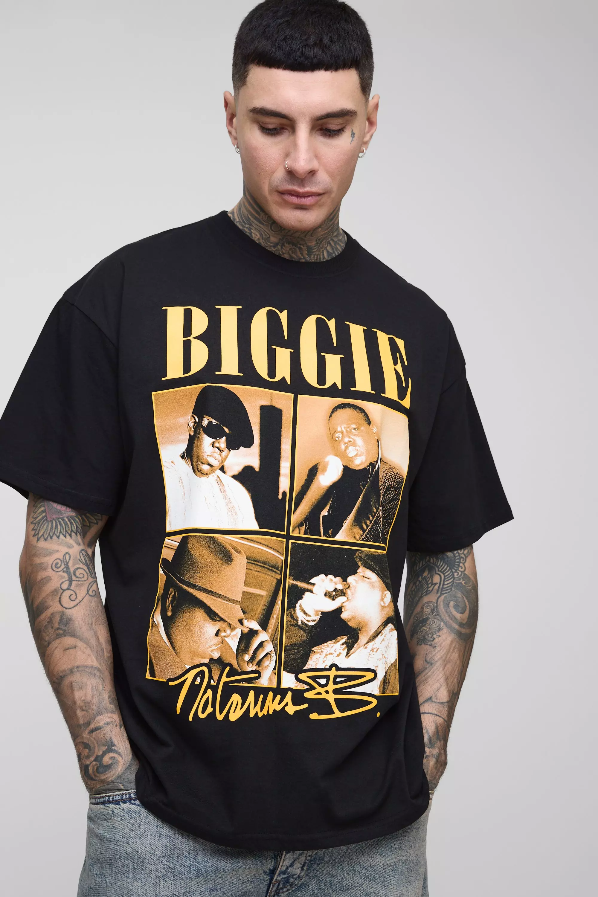 Tall - T-shirt oversize à imprimé Notorious BIG, Black autre image