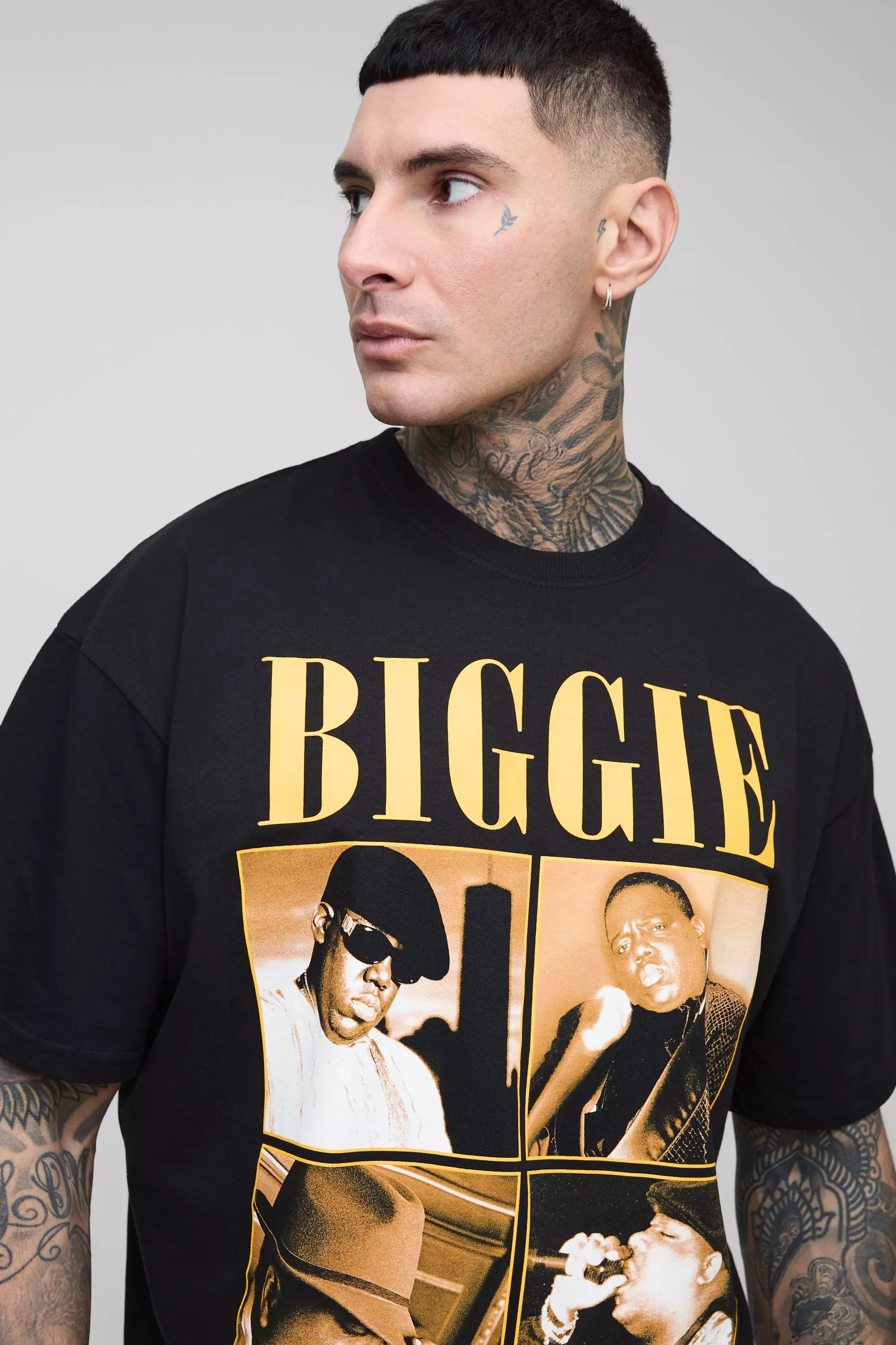 Tall - T-shirt oversize à imprimé Notorious BIG, Black autre image