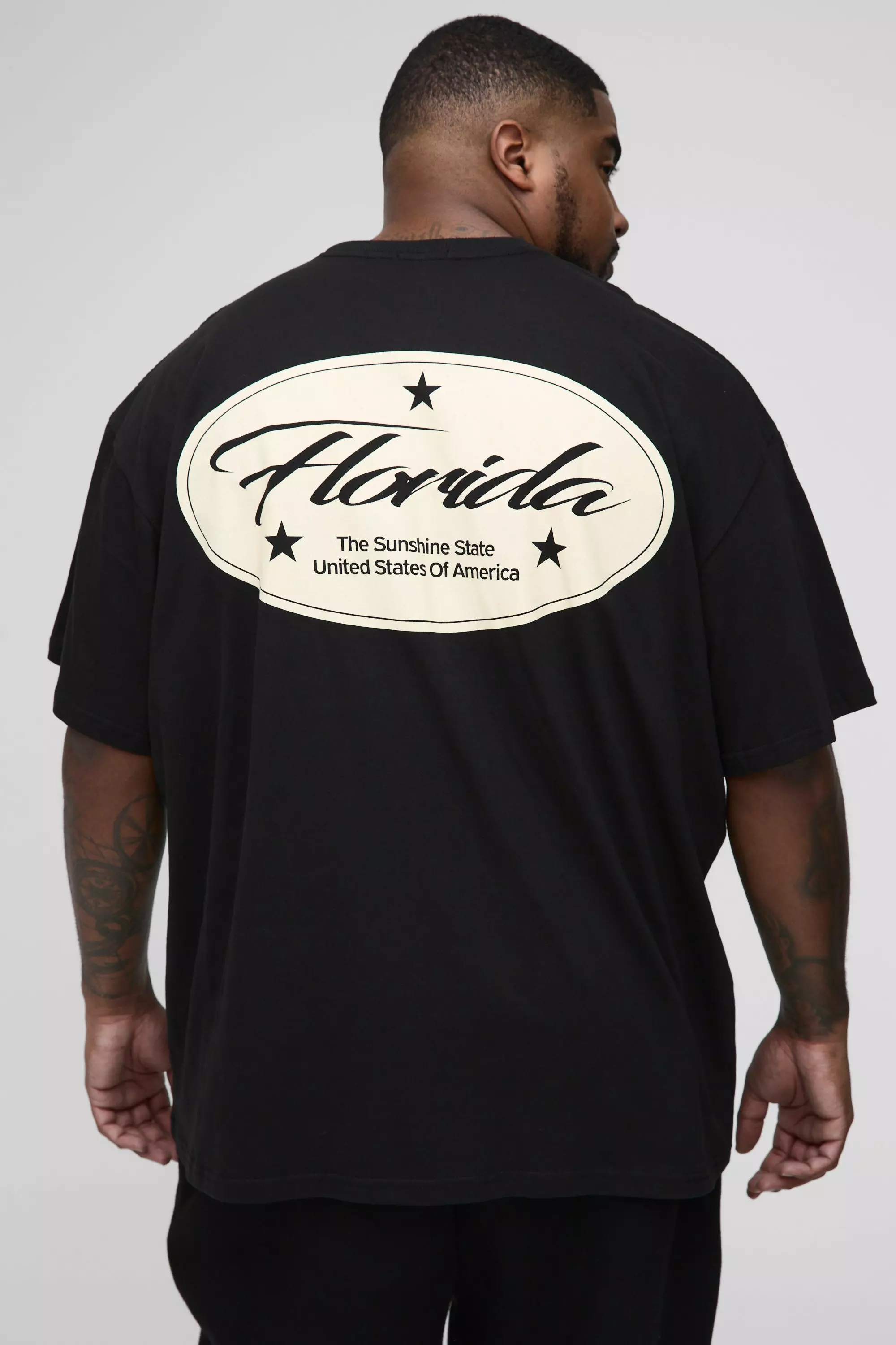 Black Plus Oversized Florida T-Shirt alternatieve afbeelding