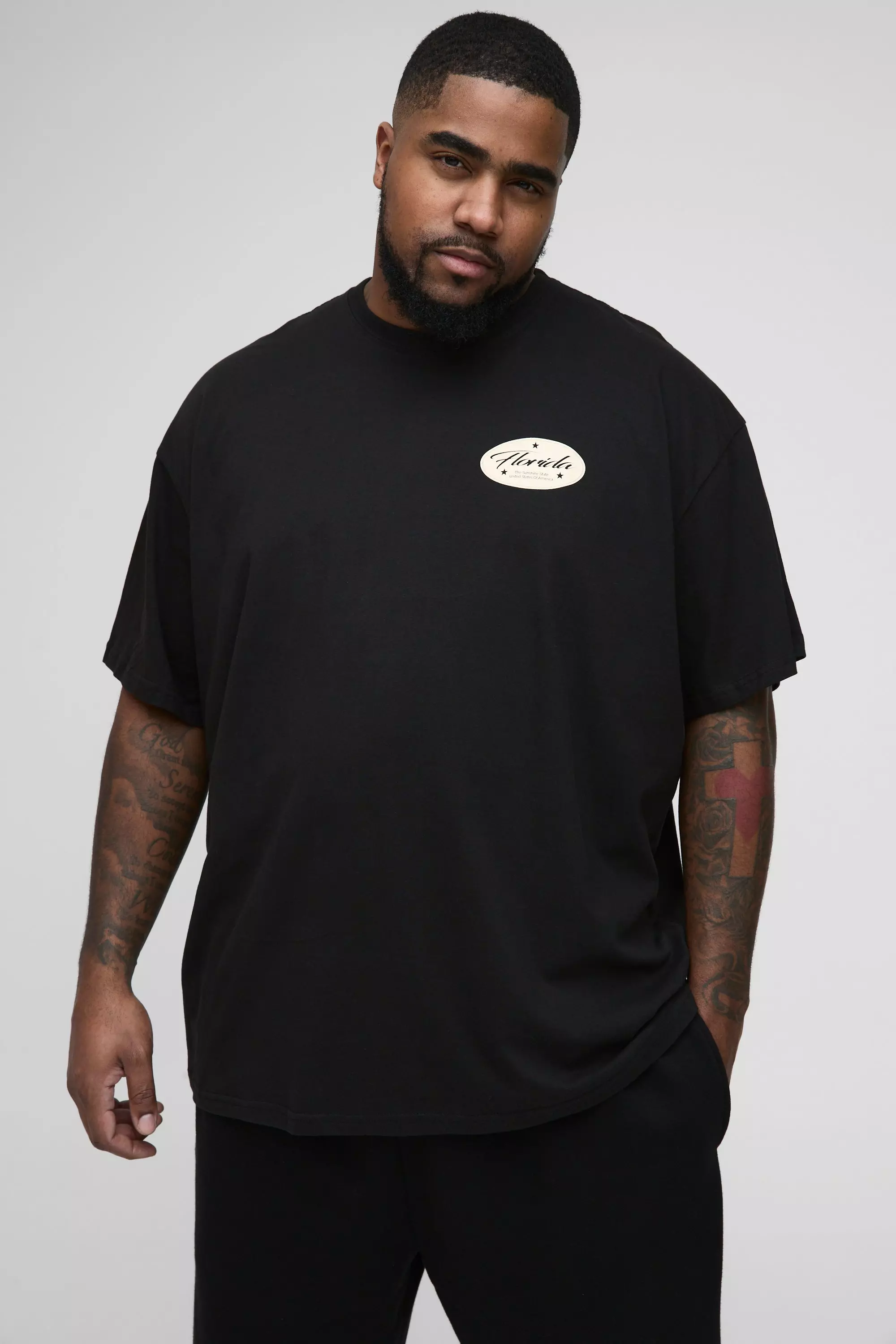 Black Plus Oversized Florida T-Shirt alternatieve afbeelding