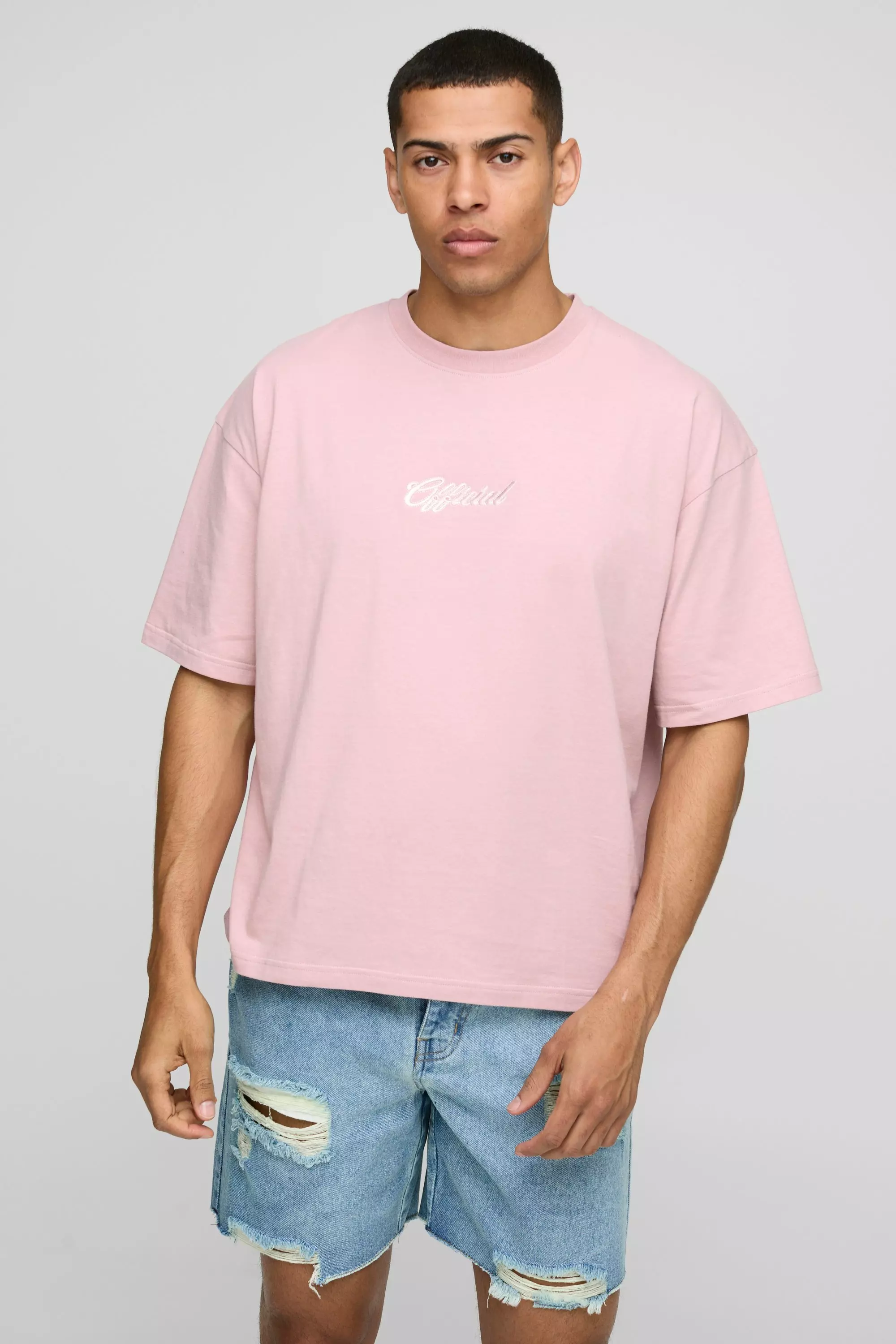T-shirt oversize à col montant - Official, Light pink autre image