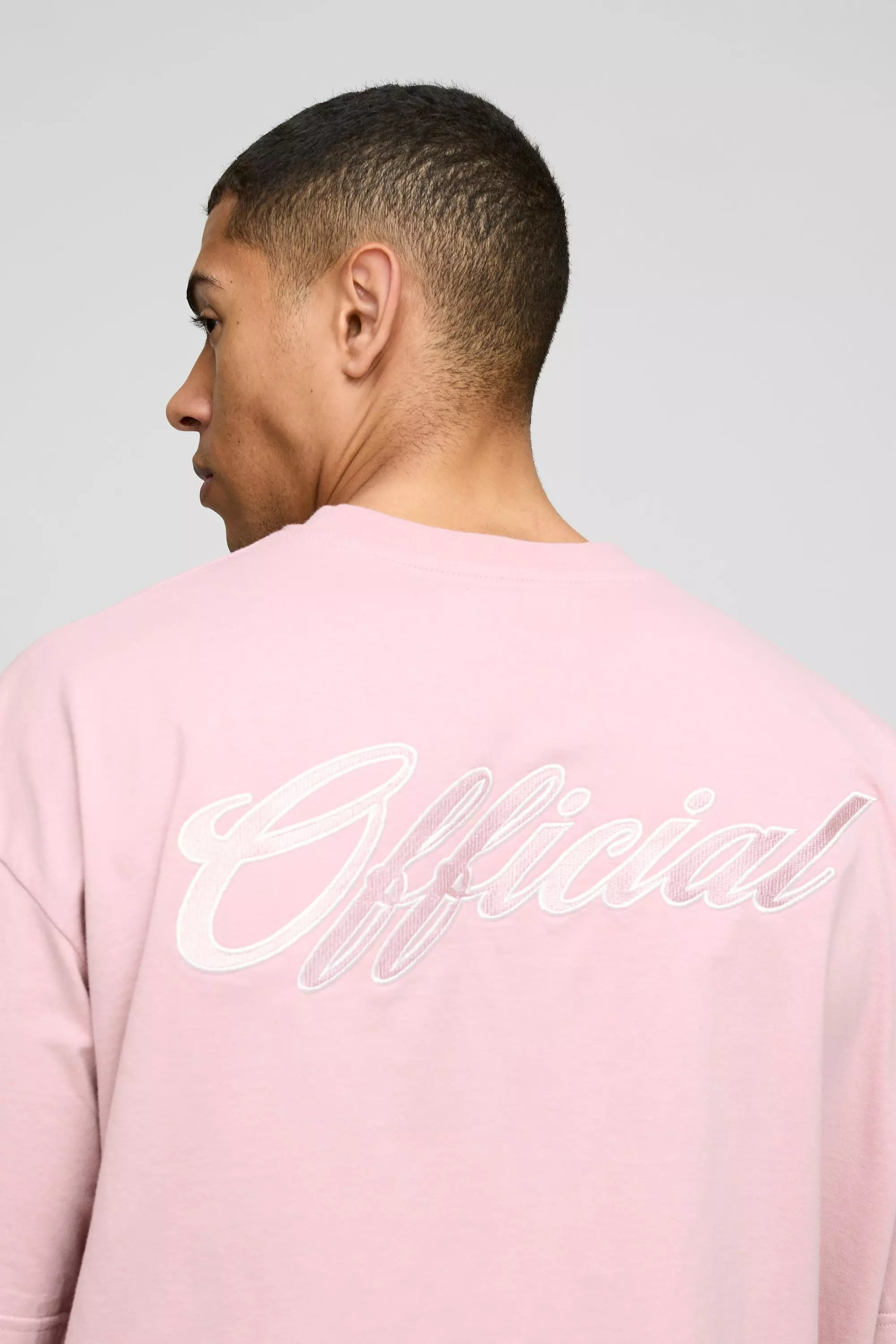 T-shirt oversize à col montant - Official, Light pink autre image