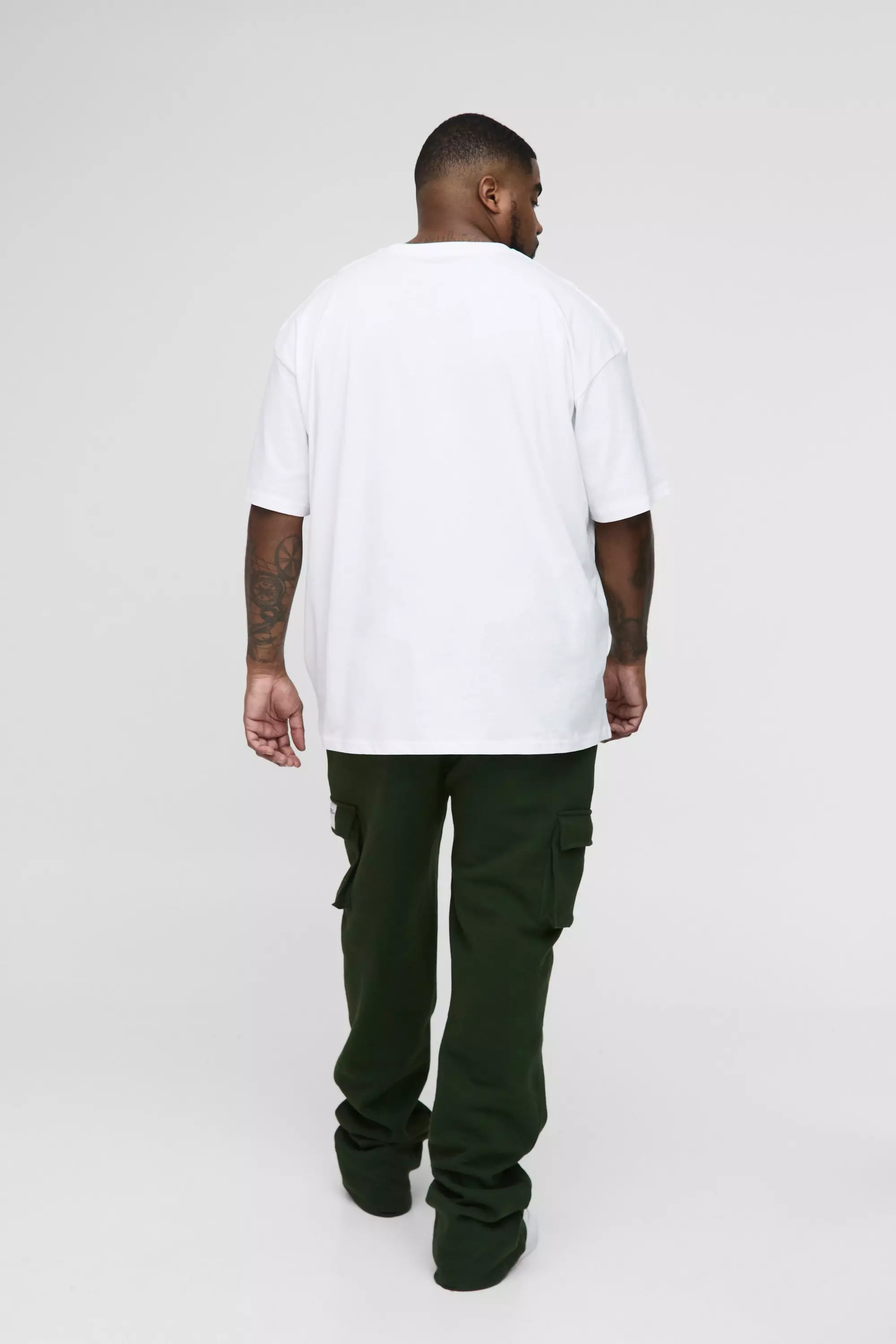 Plus Oversized Japan Moto Badge Print T-Shirt | boohooMAN USA