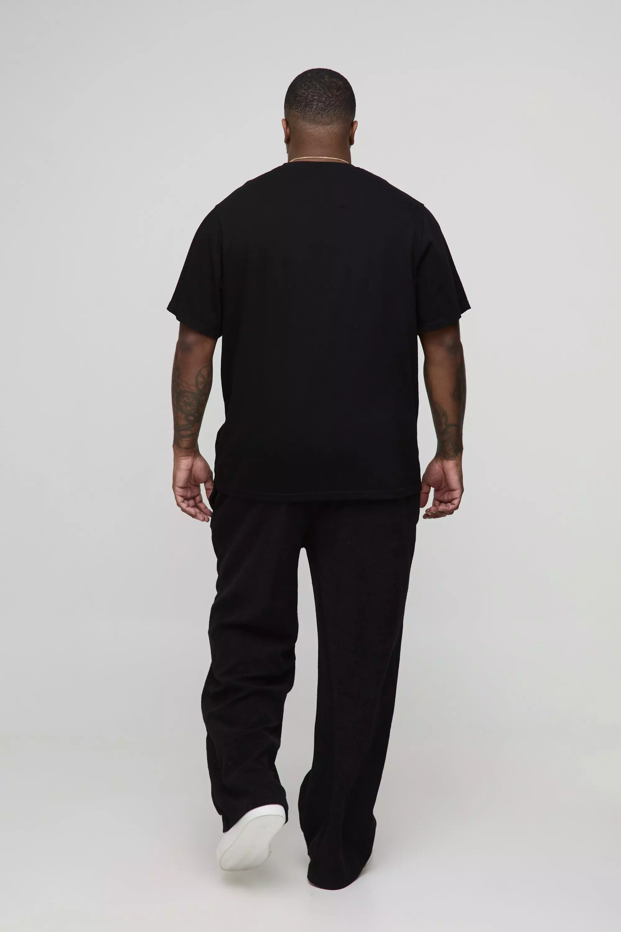 Black Plus Relaxed Fit Premium Towelling Sweatpants alternative image