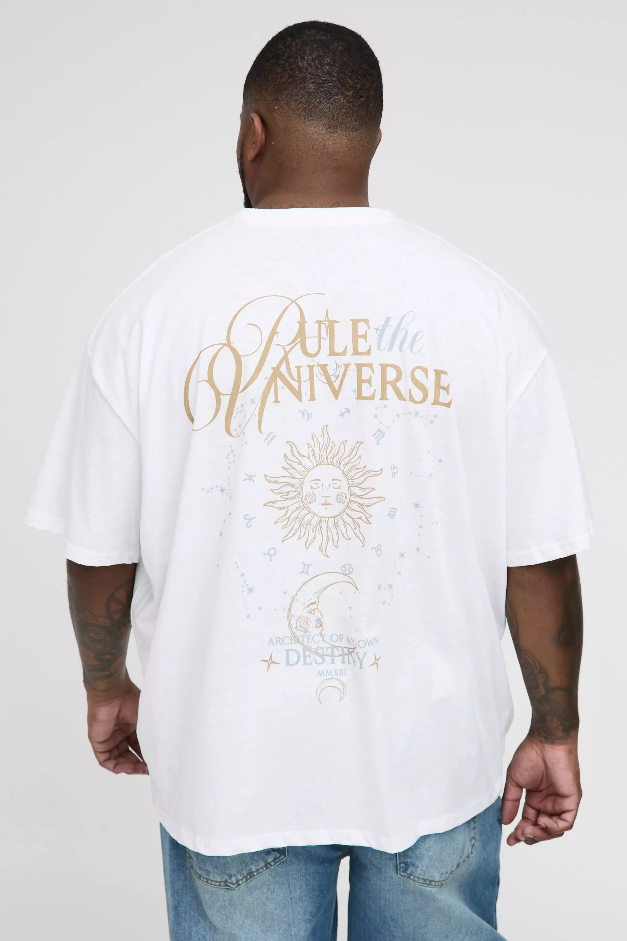 Grande taille - T-shirt oversize imprimé, White autre image