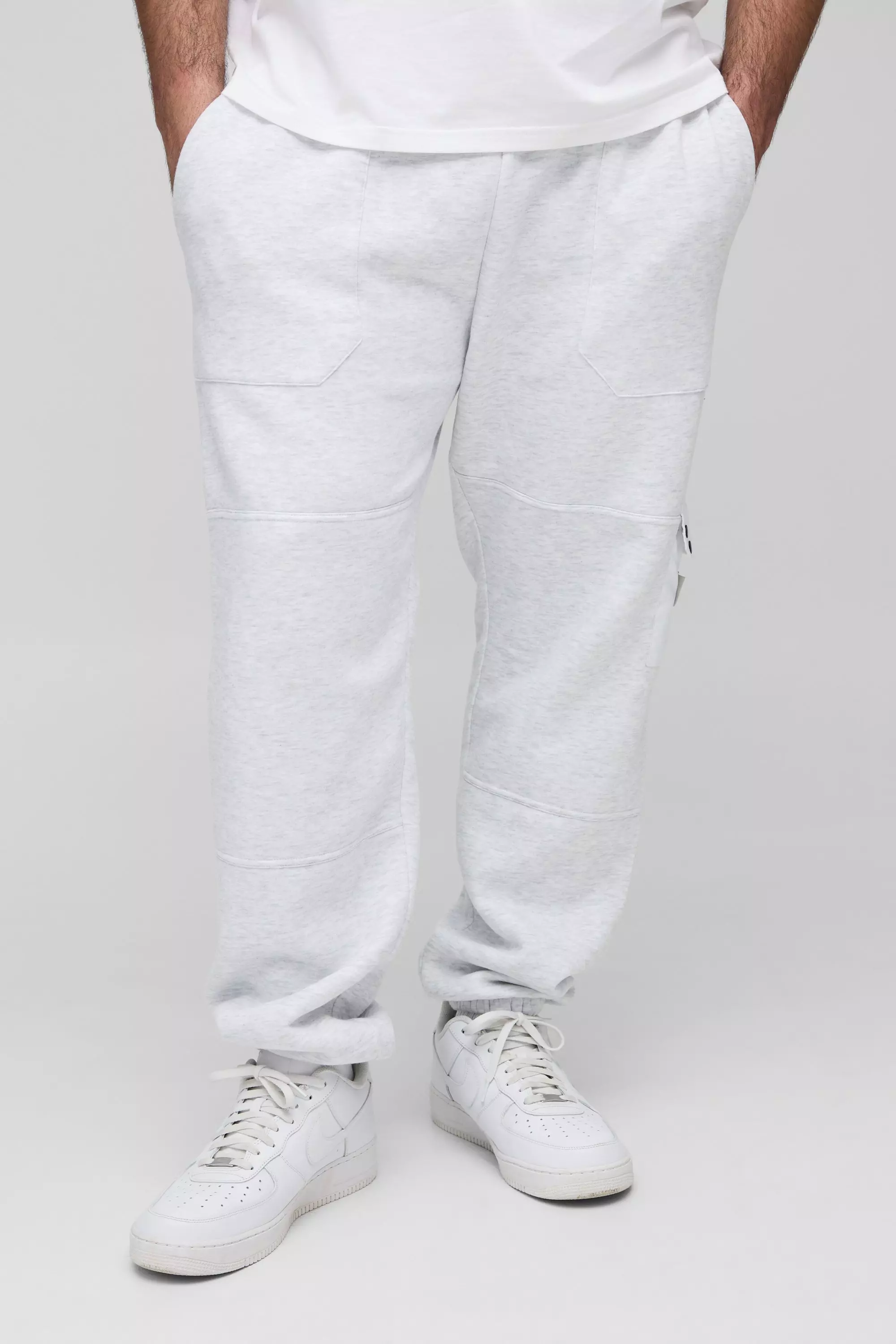 Grande taille - Jogging utilitaire en jersey, Grey marl autre image
