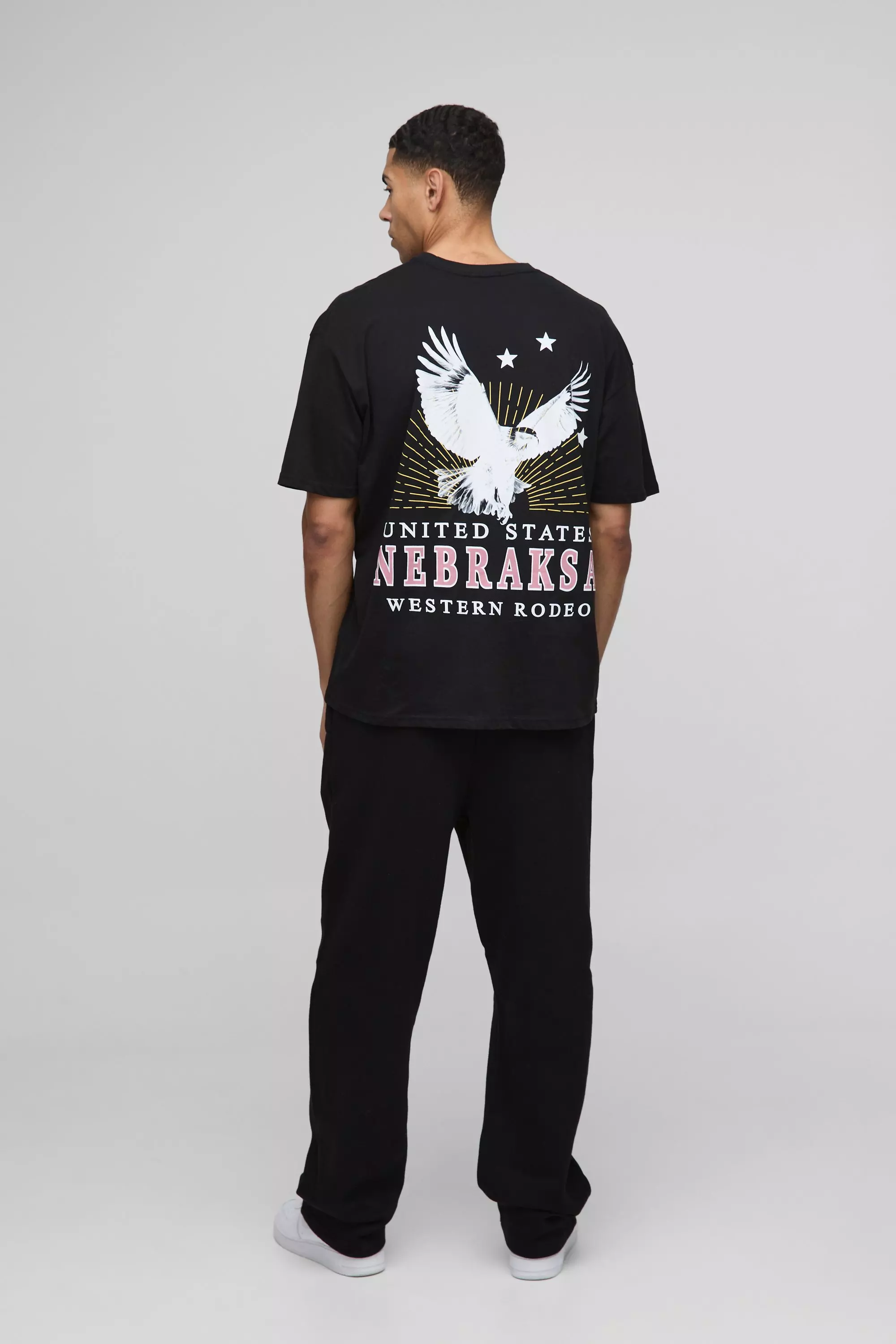 T-shirt oversize à imprimé Nebraska, Black autre image