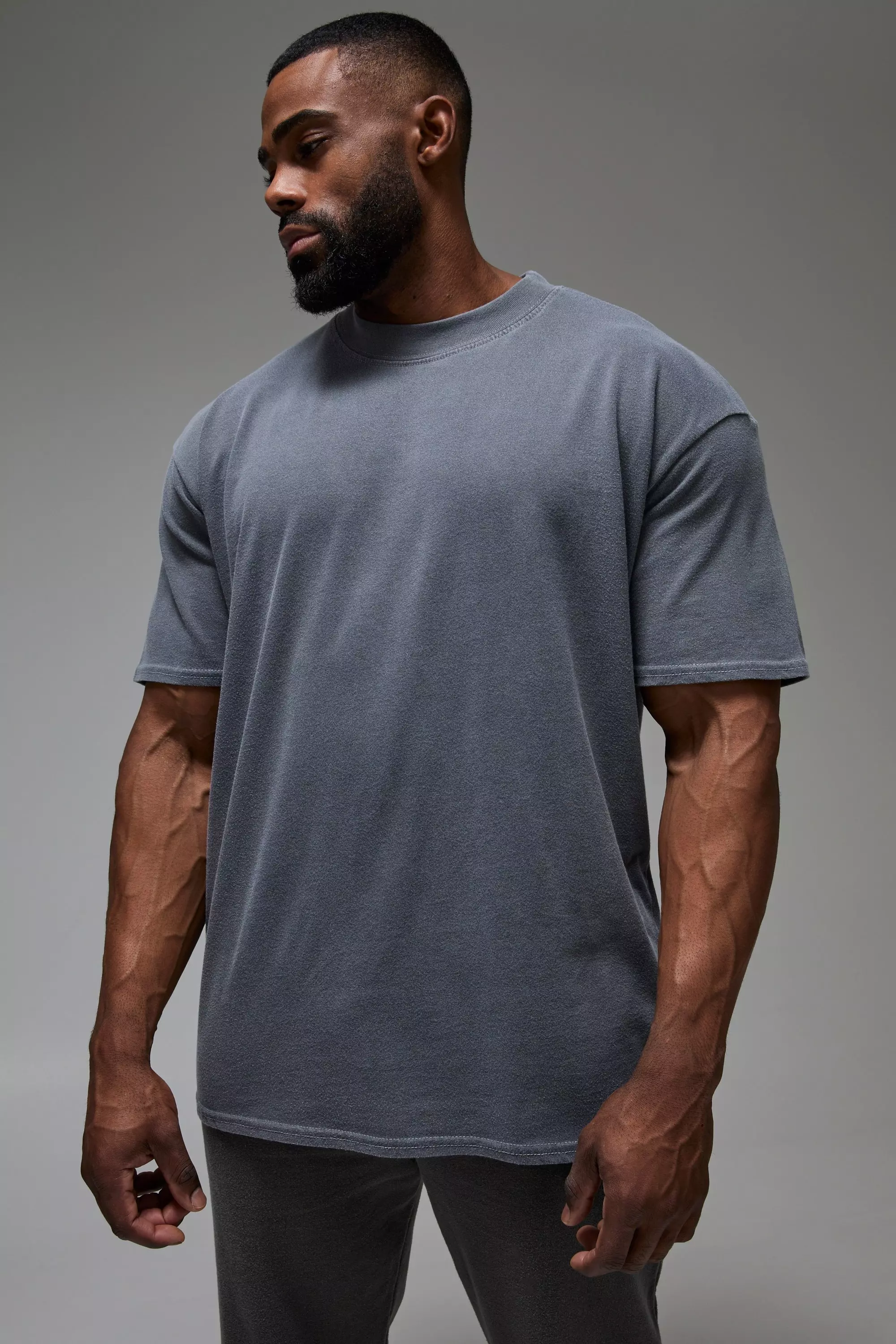 T-Shirt Oversize Slavata Man Active One More Rep, Black immagine alternativa
