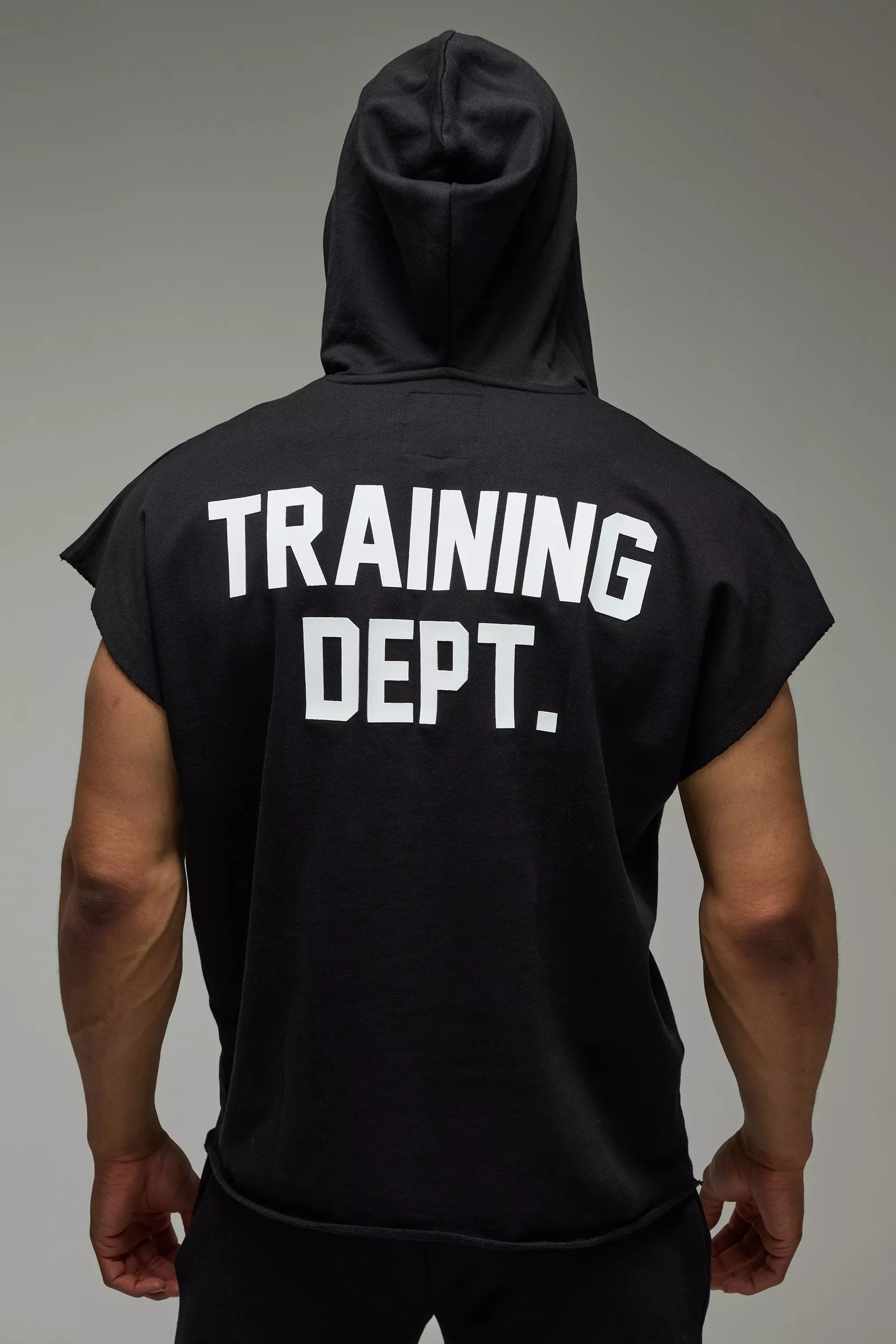 Black Man Active Oversized Mouwloze Training Dept Hoodie alternatieve afbeelding