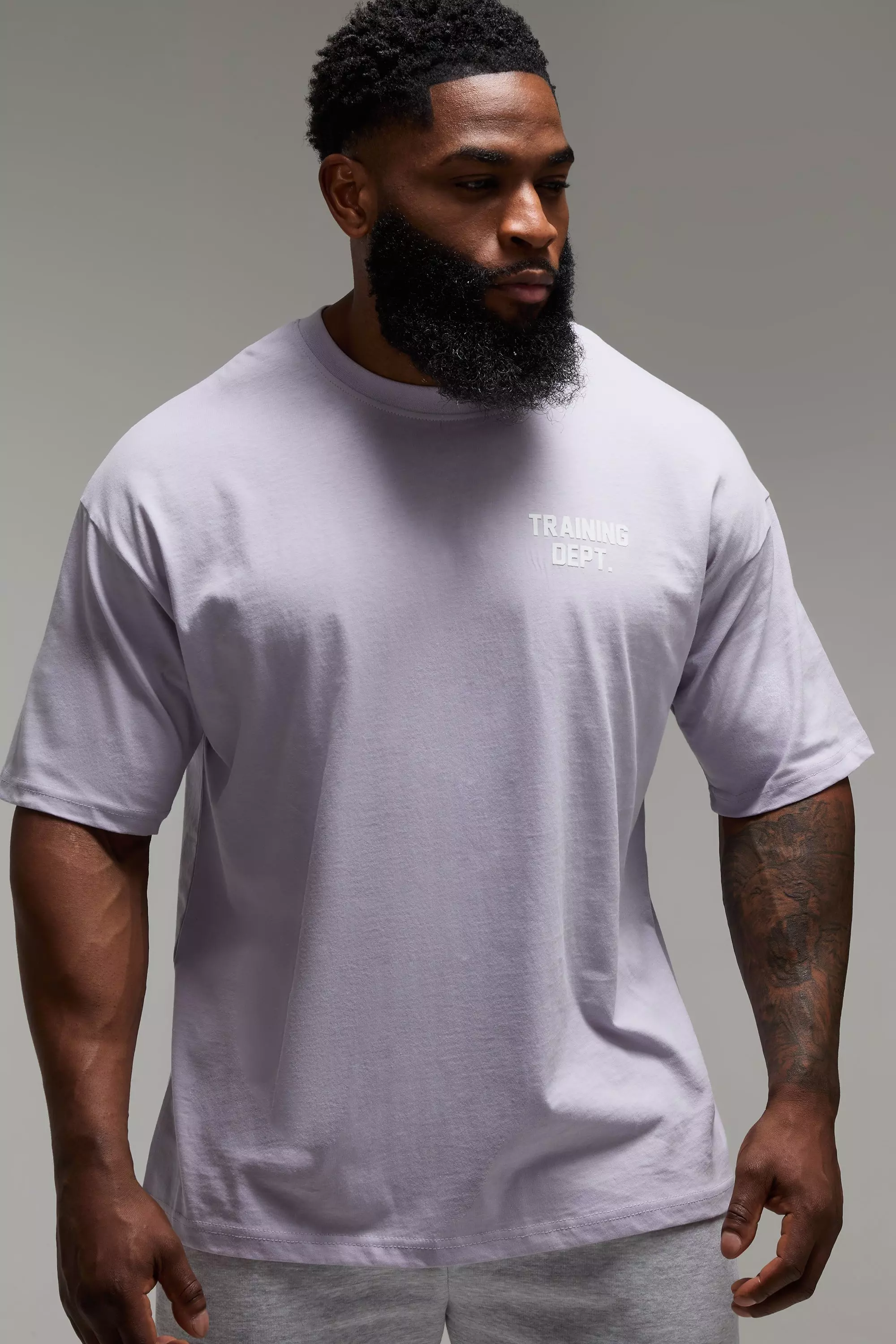 Man Active Training Dept Oversize T-Shirt, Lilac alternatives Bild