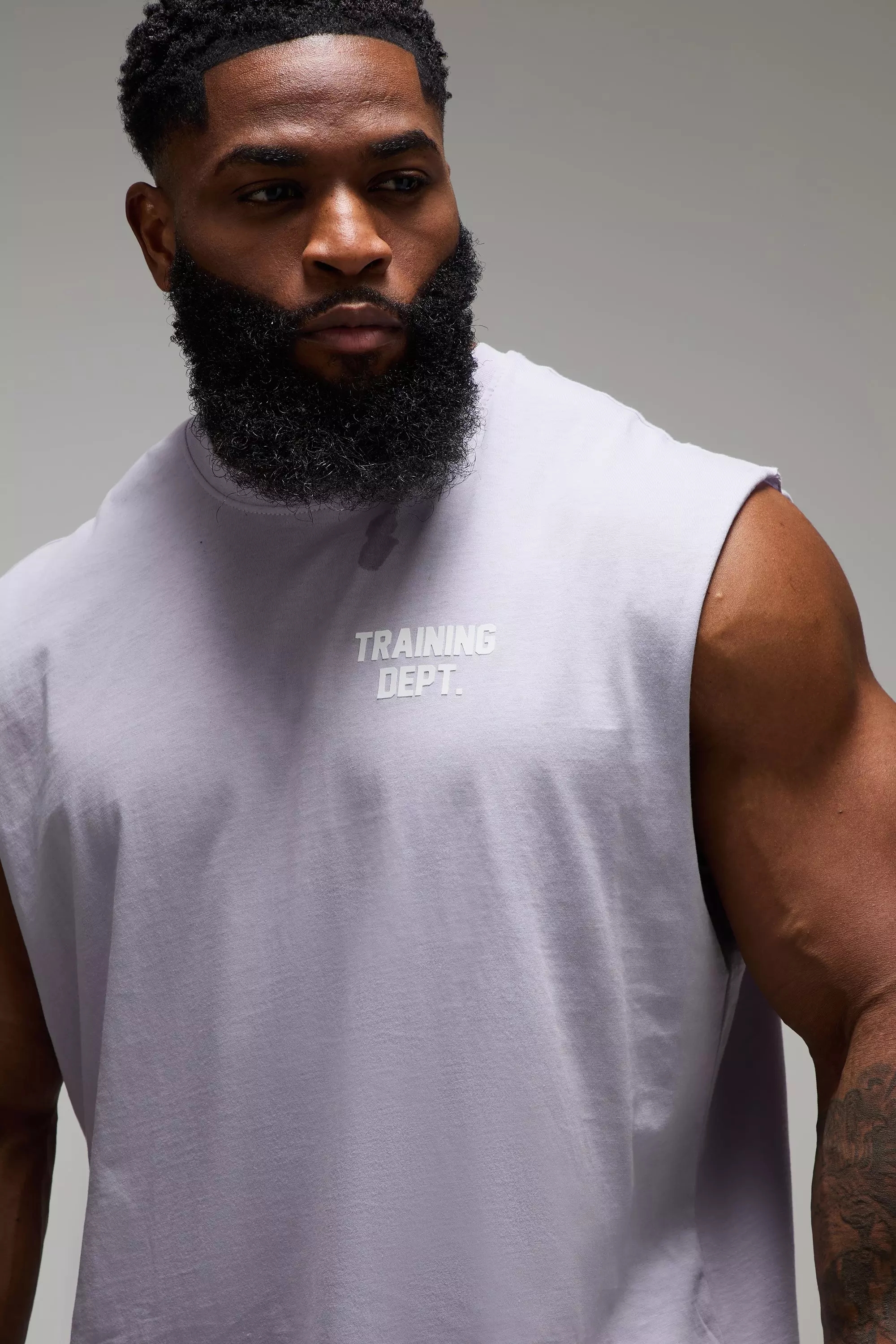 Lilac Man Active Oversized Training Dept Tank Top alternatieve afbeelding