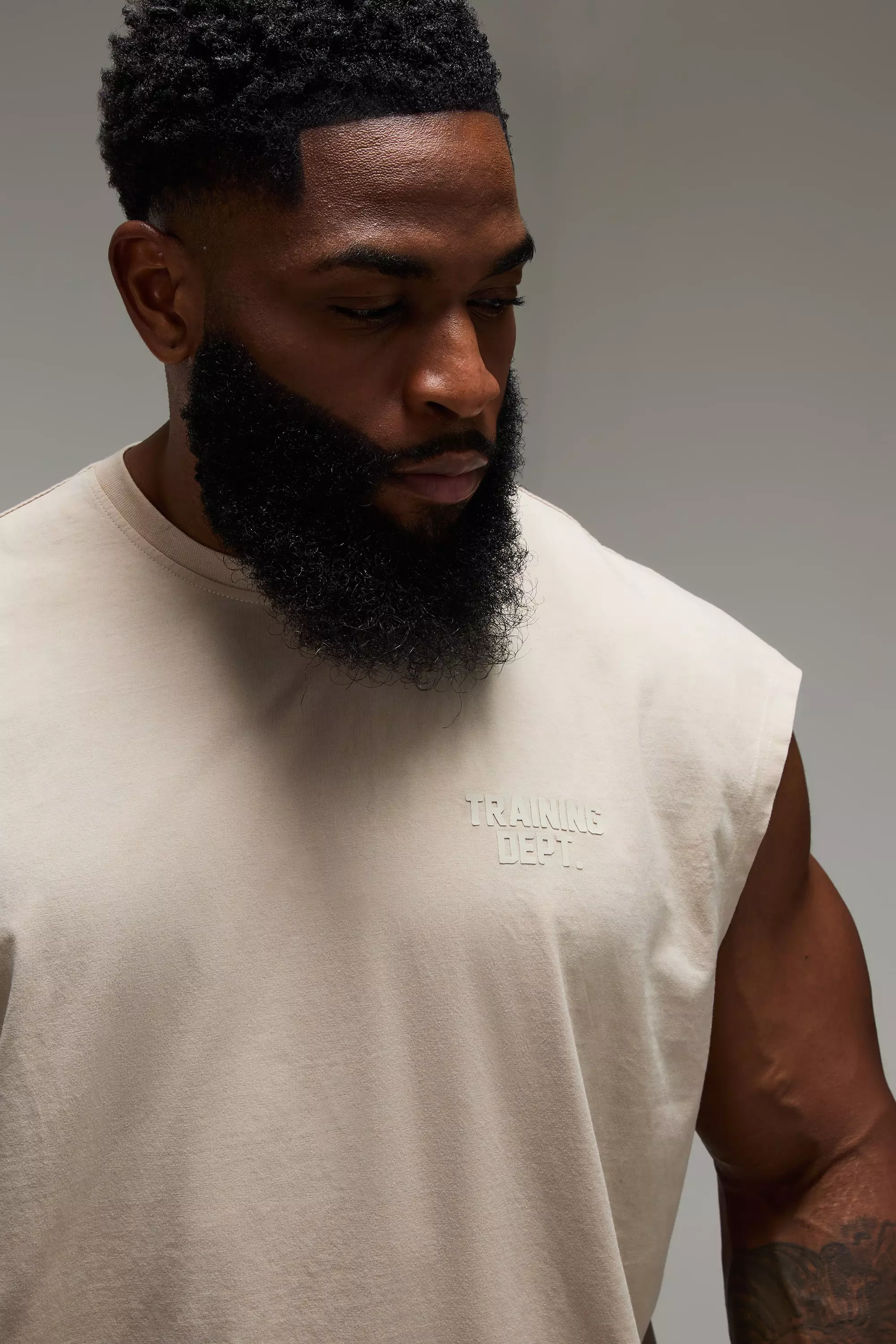 Stone Man Active Training Dept Washed Oversized Tank alternative image