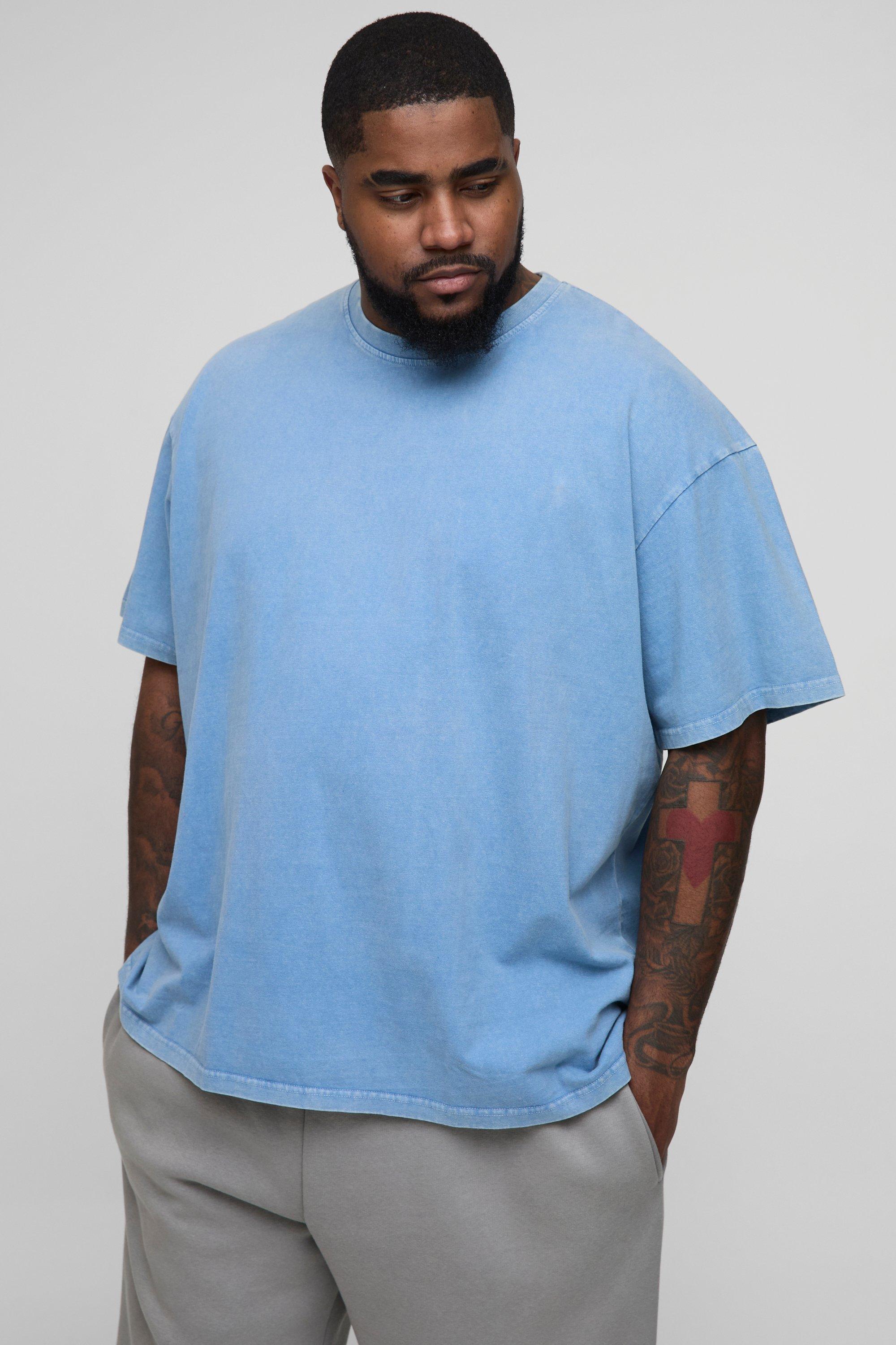 Plus Oversized Acid Wash T-Shirt | boohooMAN USA