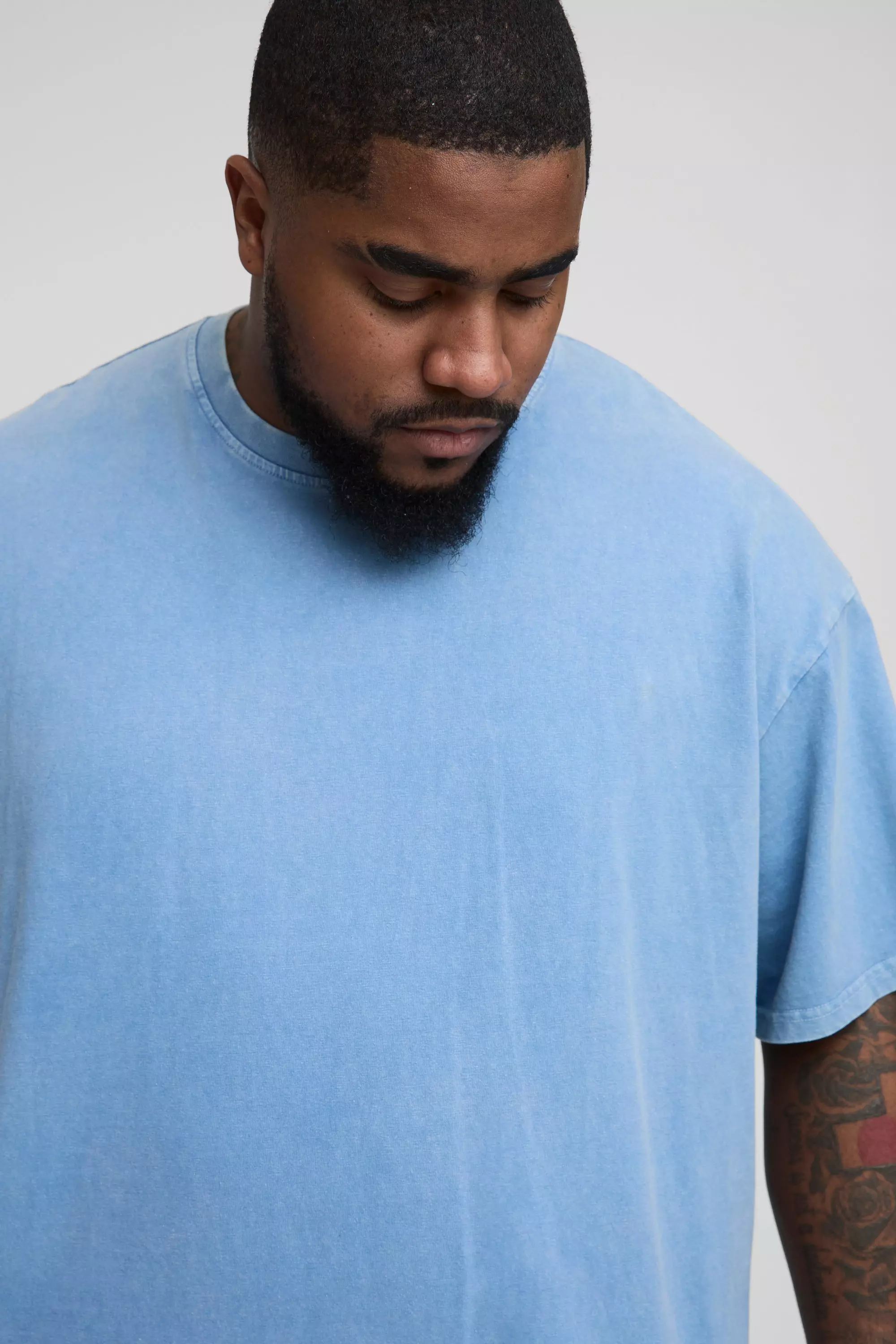 Plus Oversized Acid Wash T-Shirt | boohooMAN USA