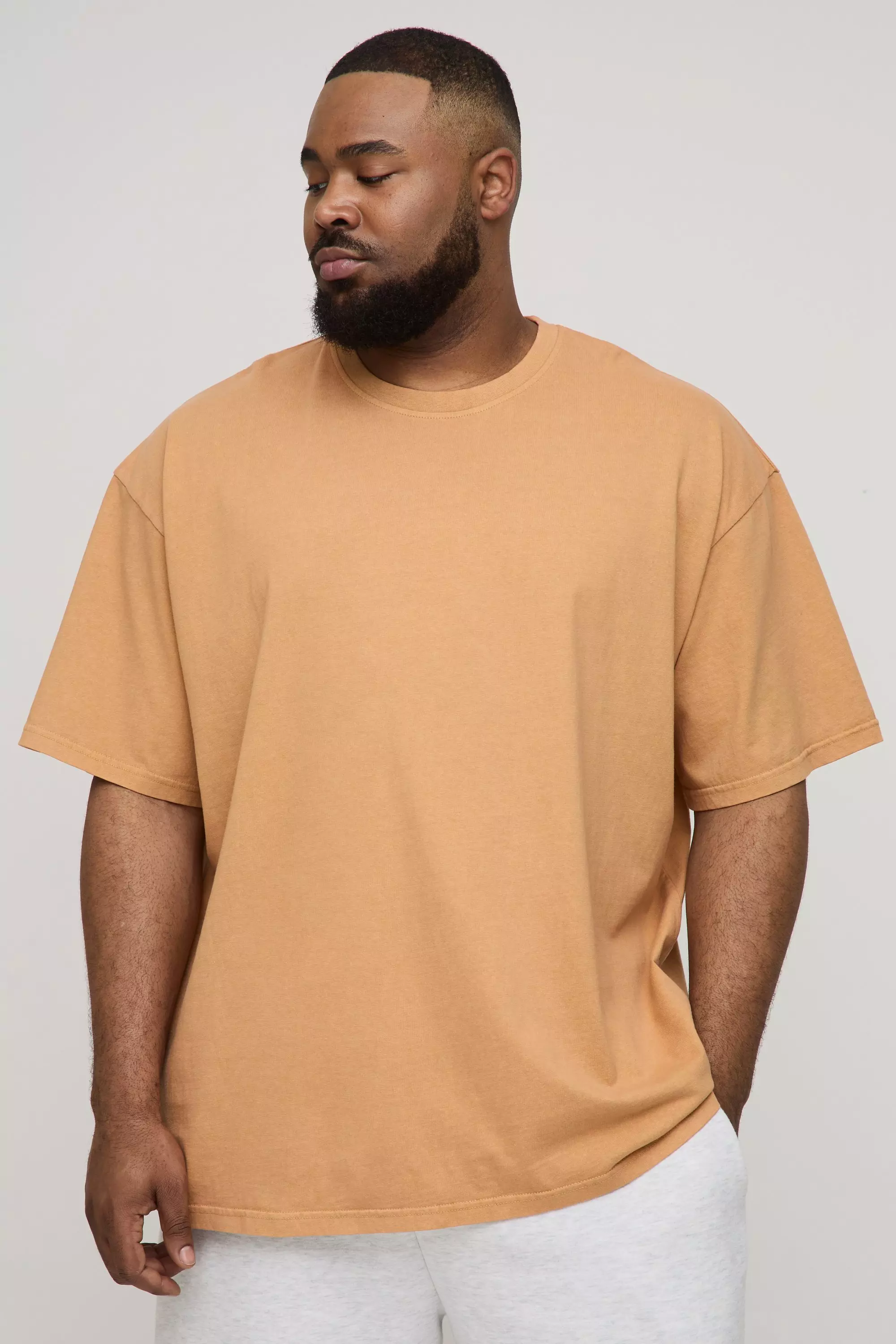 Orange Plus Oversized Acid Wash T-Shirt alternative image