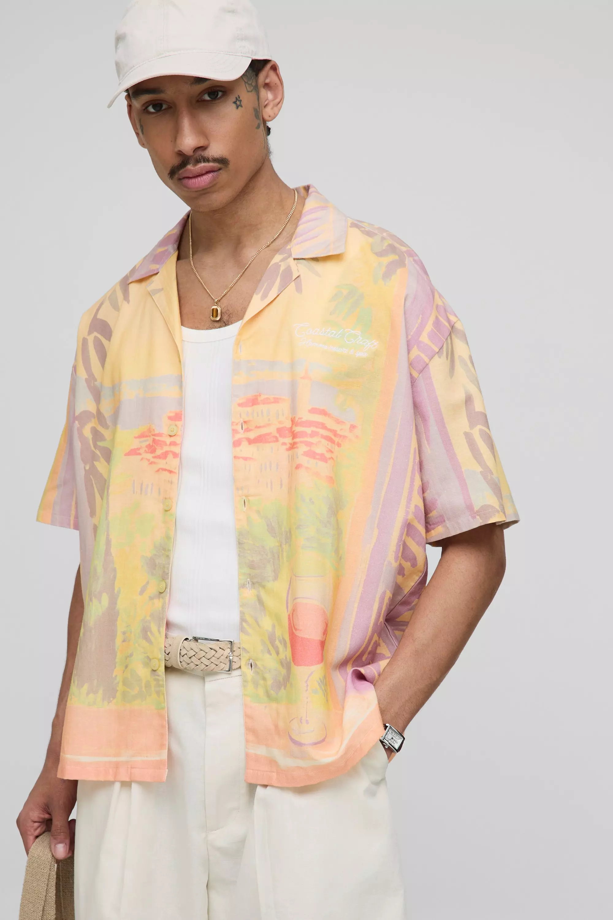Chemise oversize imprimée , Pink autre image