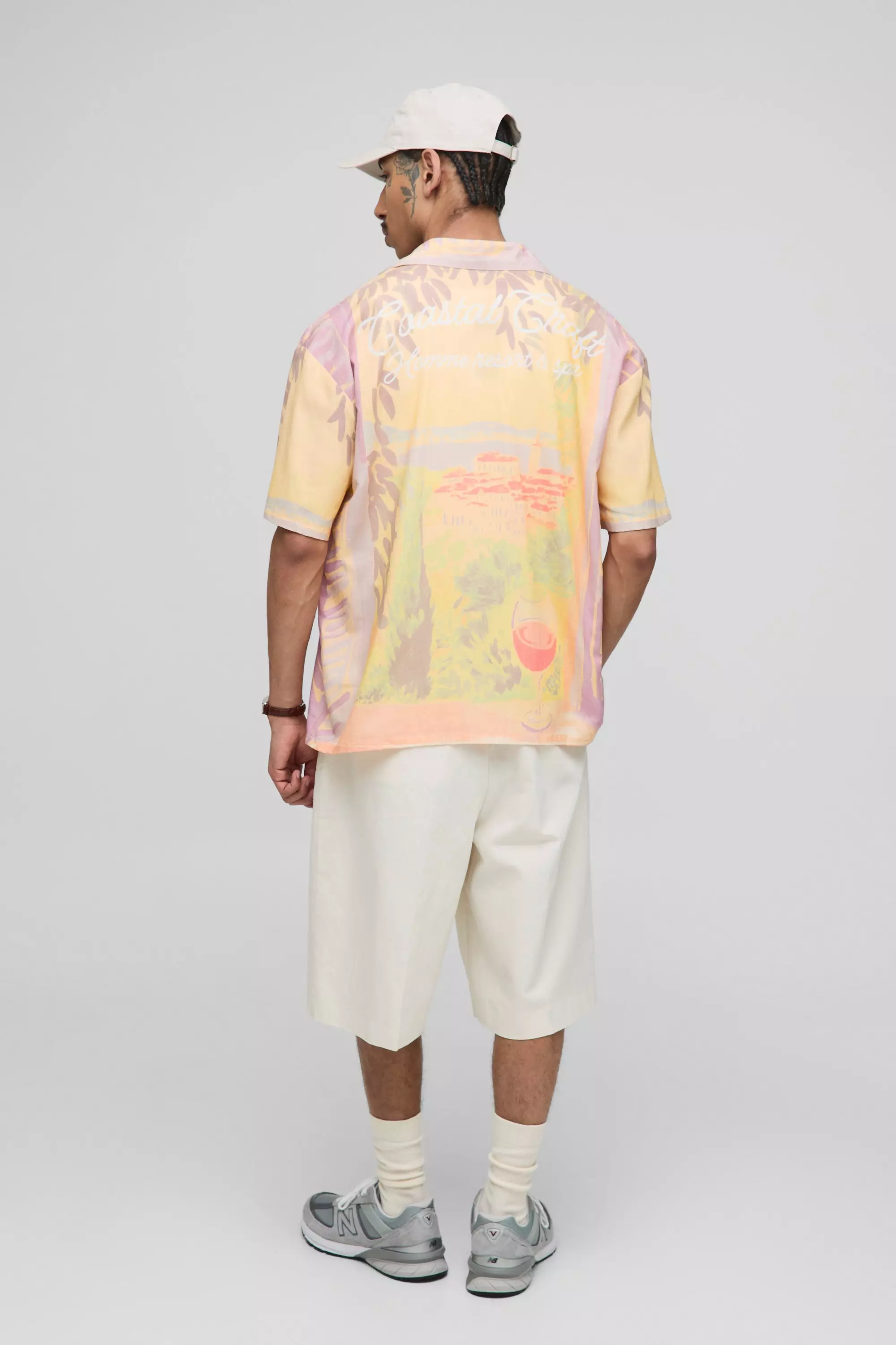 Chemise oversize imprimée , Pink autre image