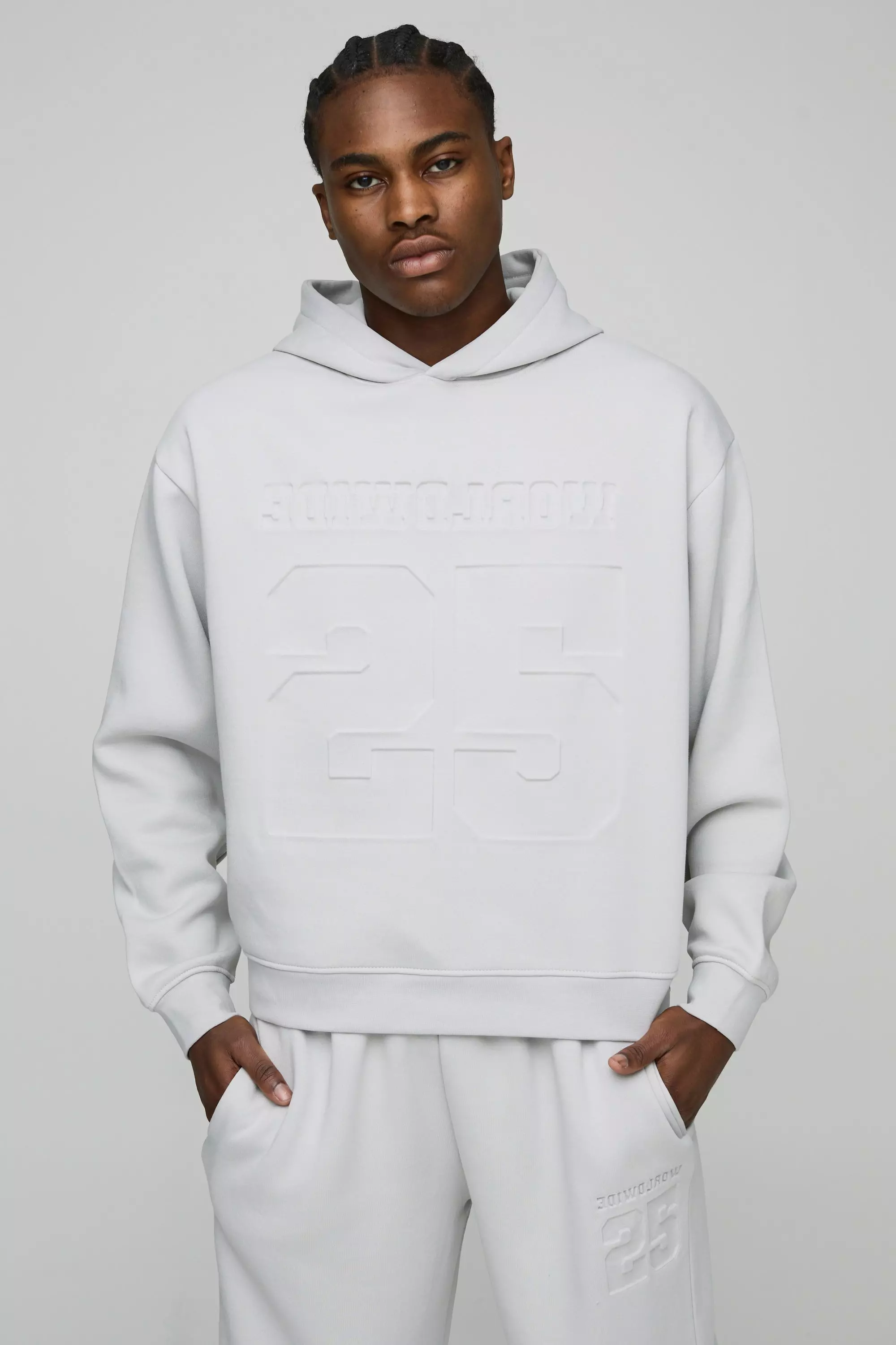 Survêtement oversize universitaire à slogan 25, Grey autre image