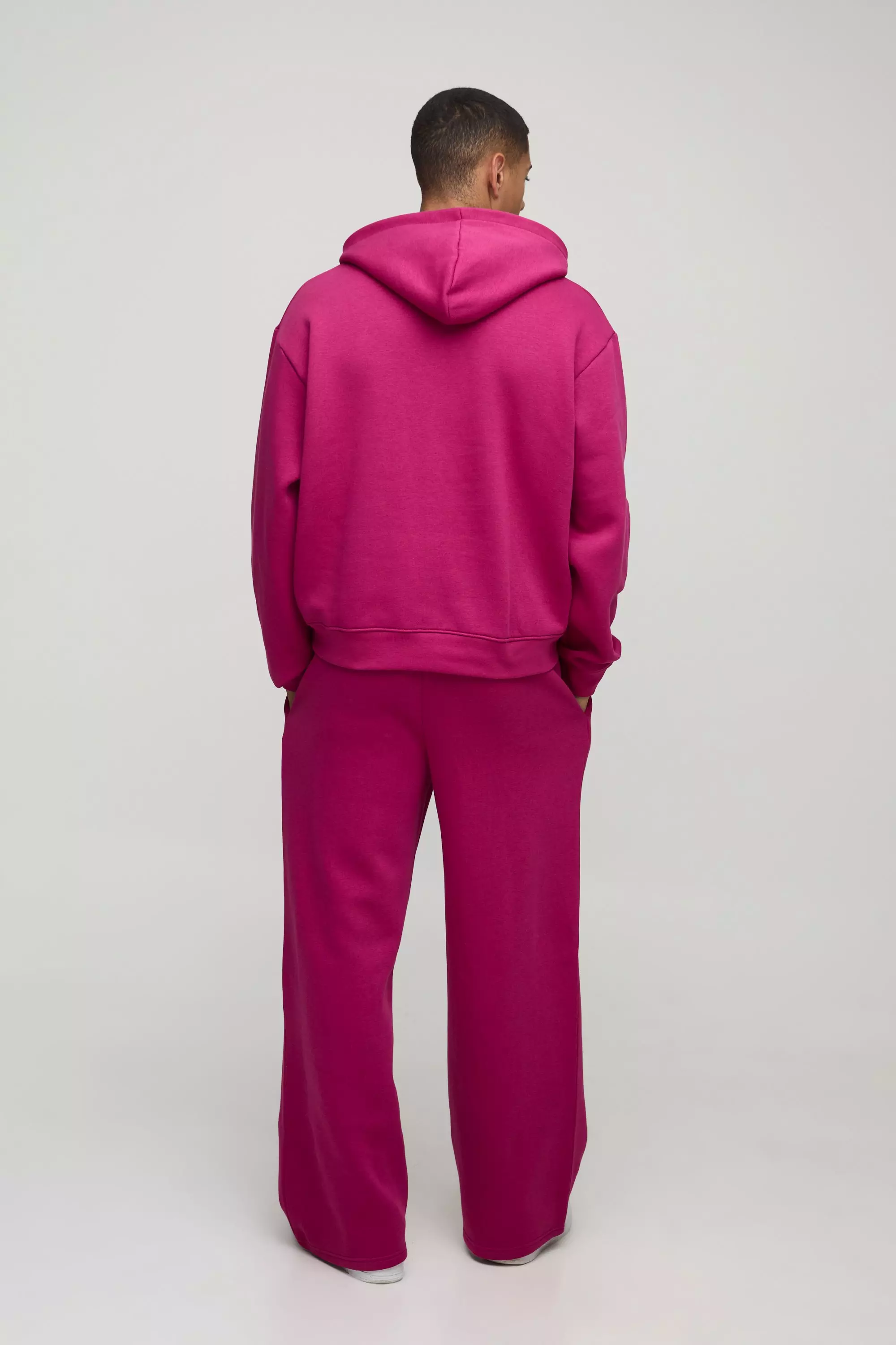 Oversized Boxy Varsity 25 Debossed Hooded Tracksuit | boohooMAN USA