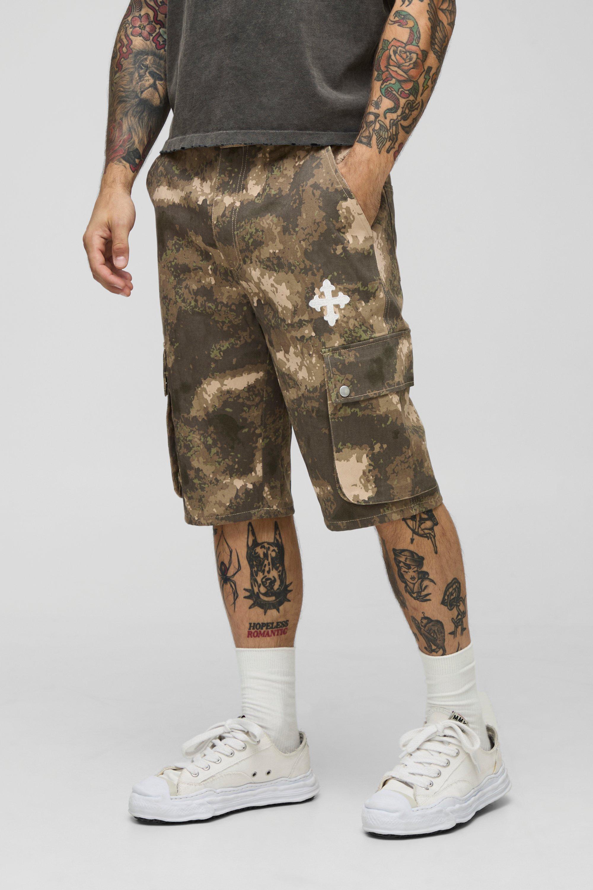 Men's Camo Cargo Shorts | boohooMAN USA Men's Camo Cargo Shorts | boohooMAN USA