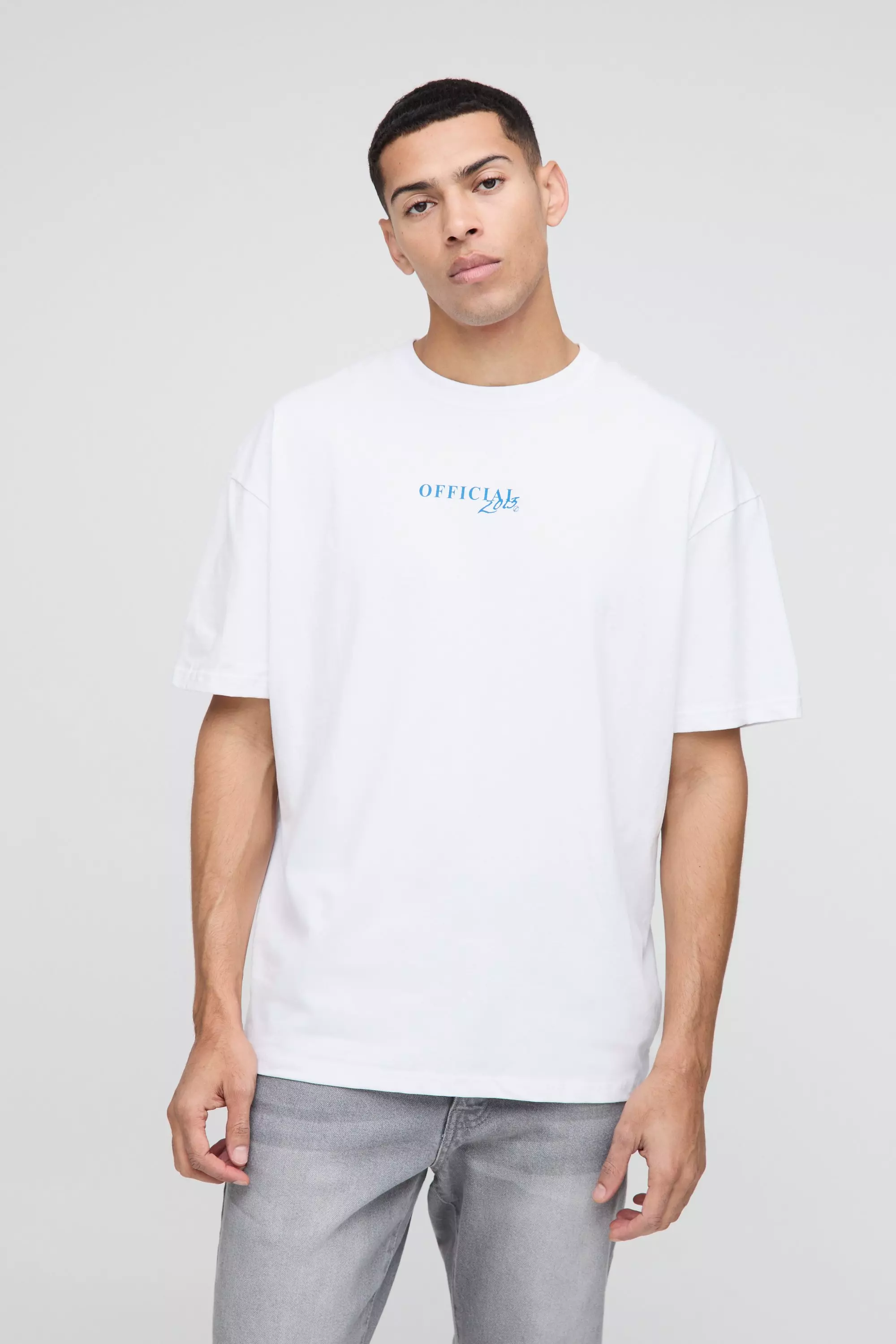 White Oversized Monte Carlo Car Landscape T-Shirt alternative image