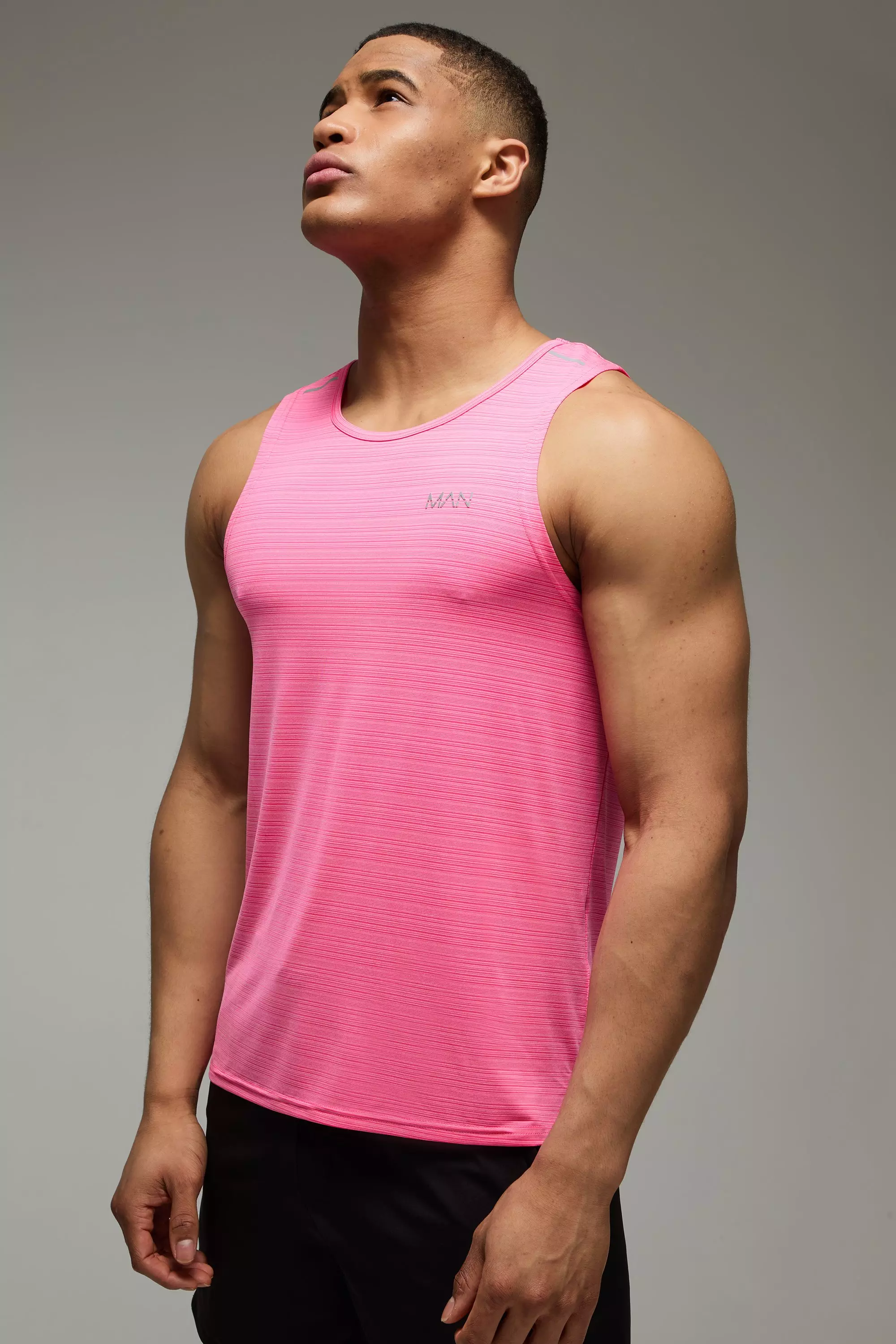Man Active Engineered Performance Regular Fit Vest Pink