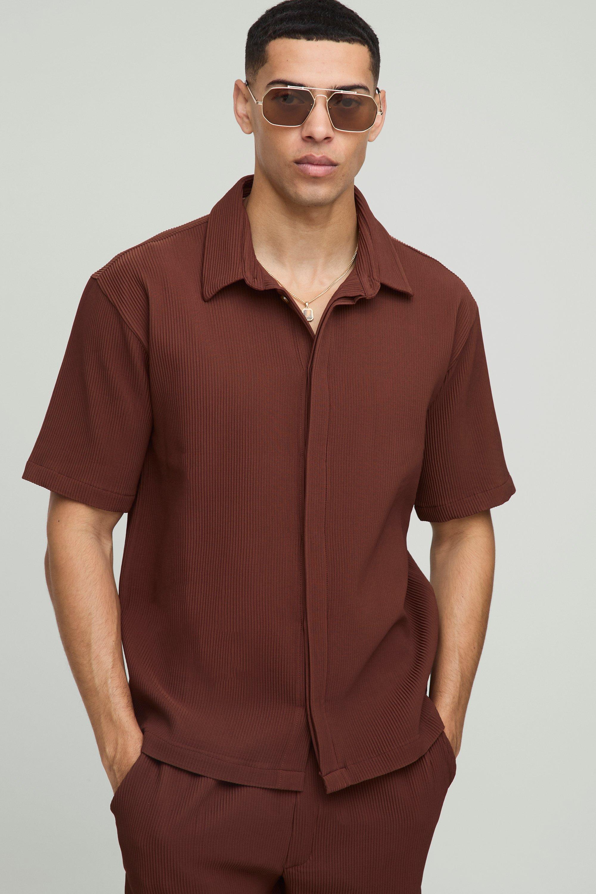 Men's Pleated Shirts | boohooMAN USA