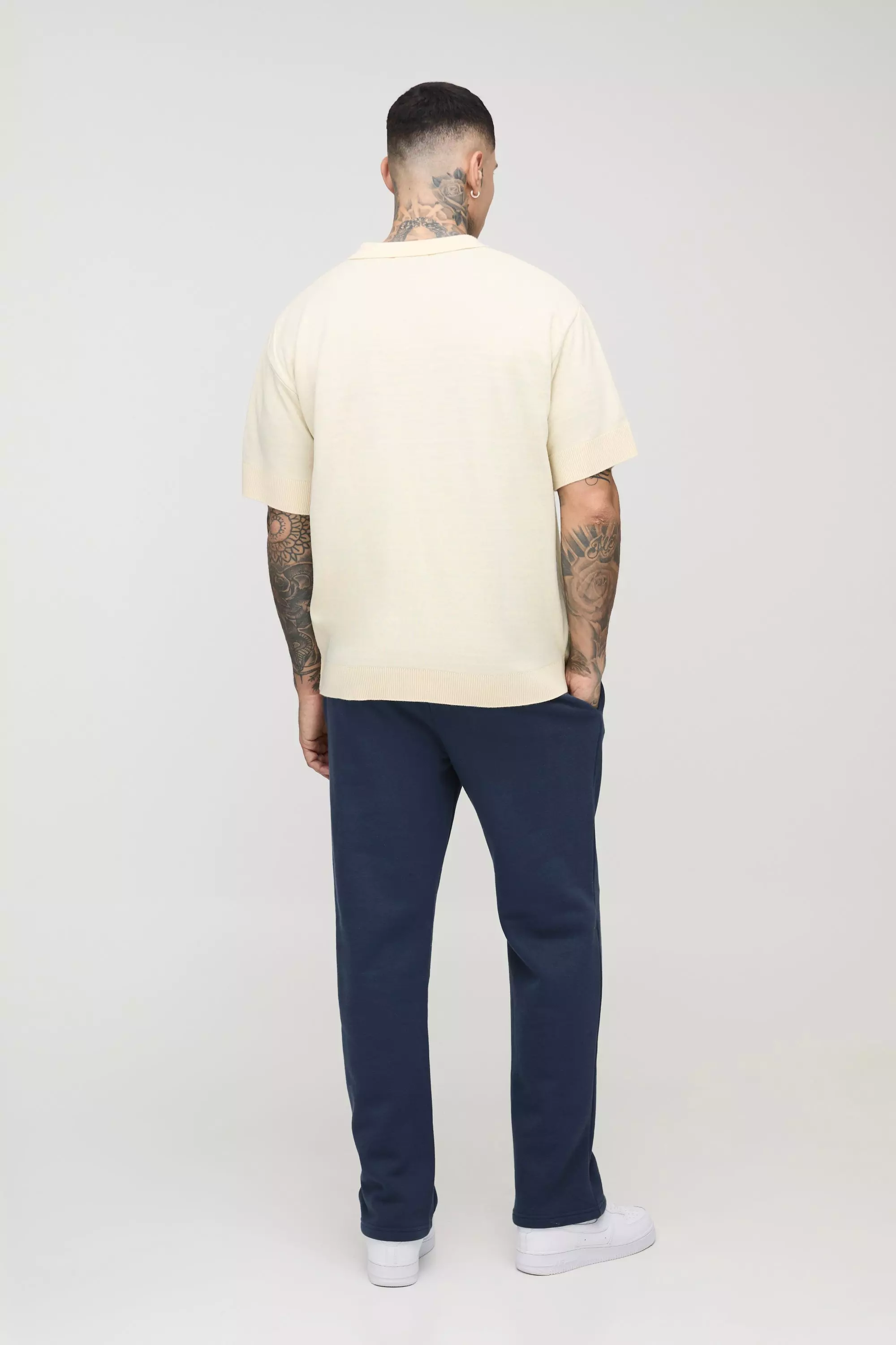 Tall - Polo en maille à manches courtes, Stone autre image