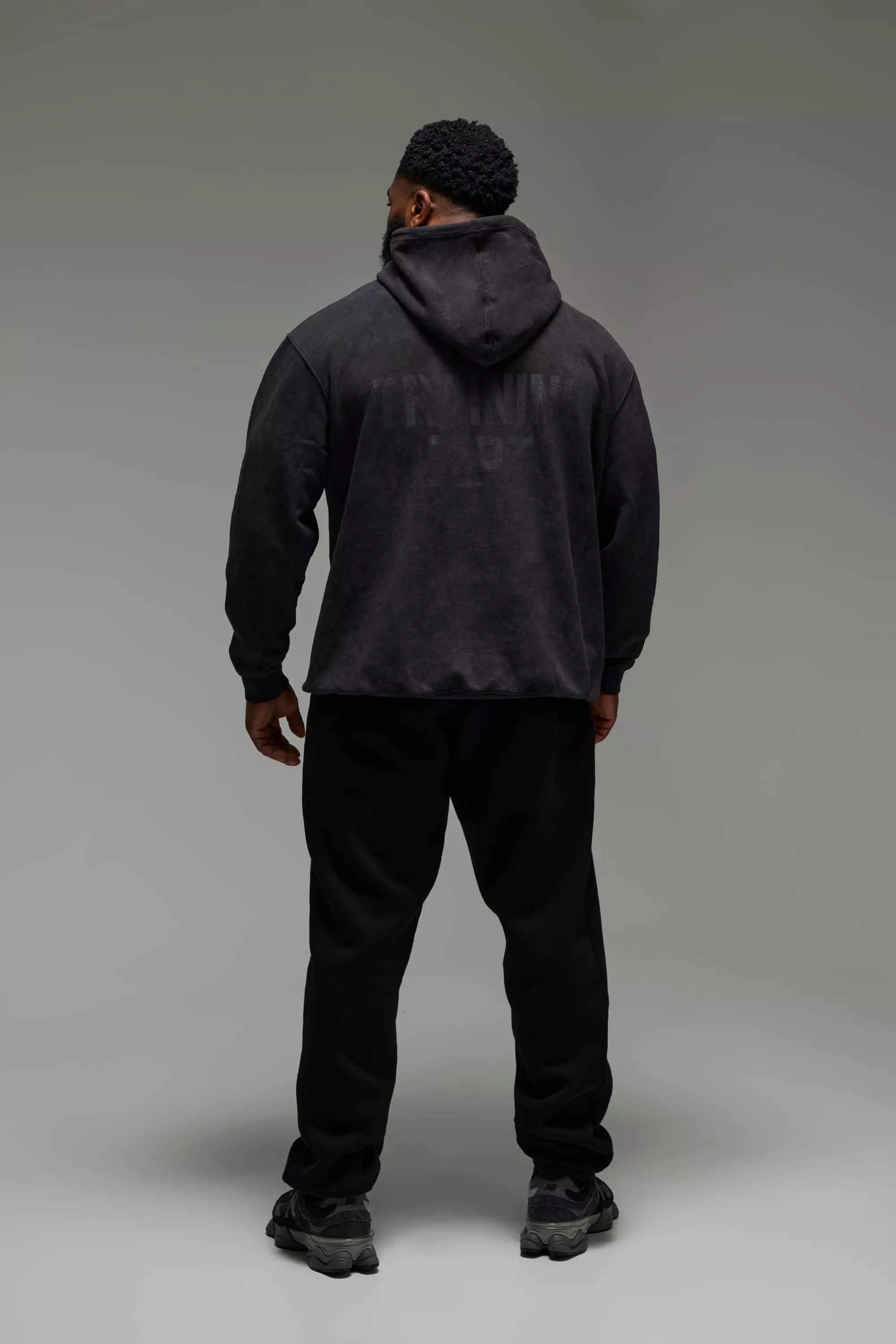 Felpa Squadrata Slavata Man Active Training Dept, Black immagine alternativa