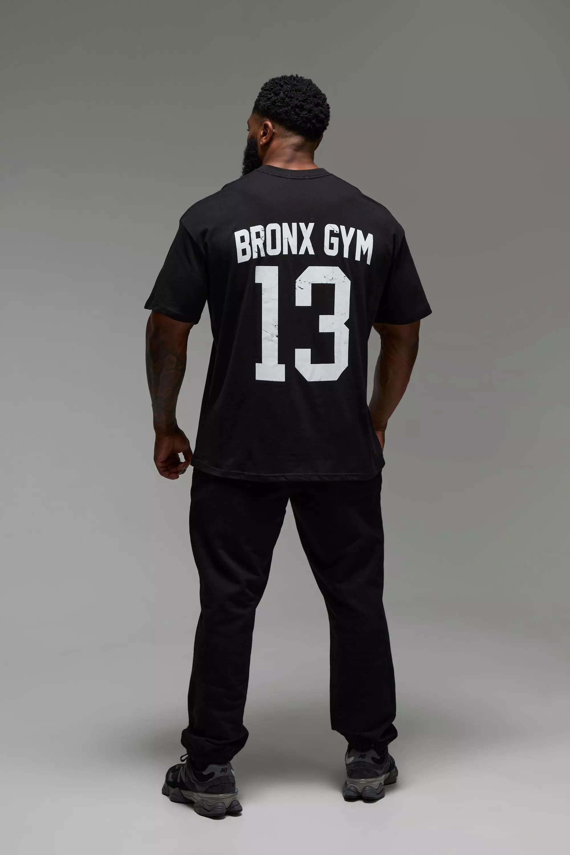 boohoo MAN★オーバーサイズ 半袖 Brooklyn Gym Tシャツ★黒★ Man Active Oversized Brooklyn Gym T-shirt | boohoo