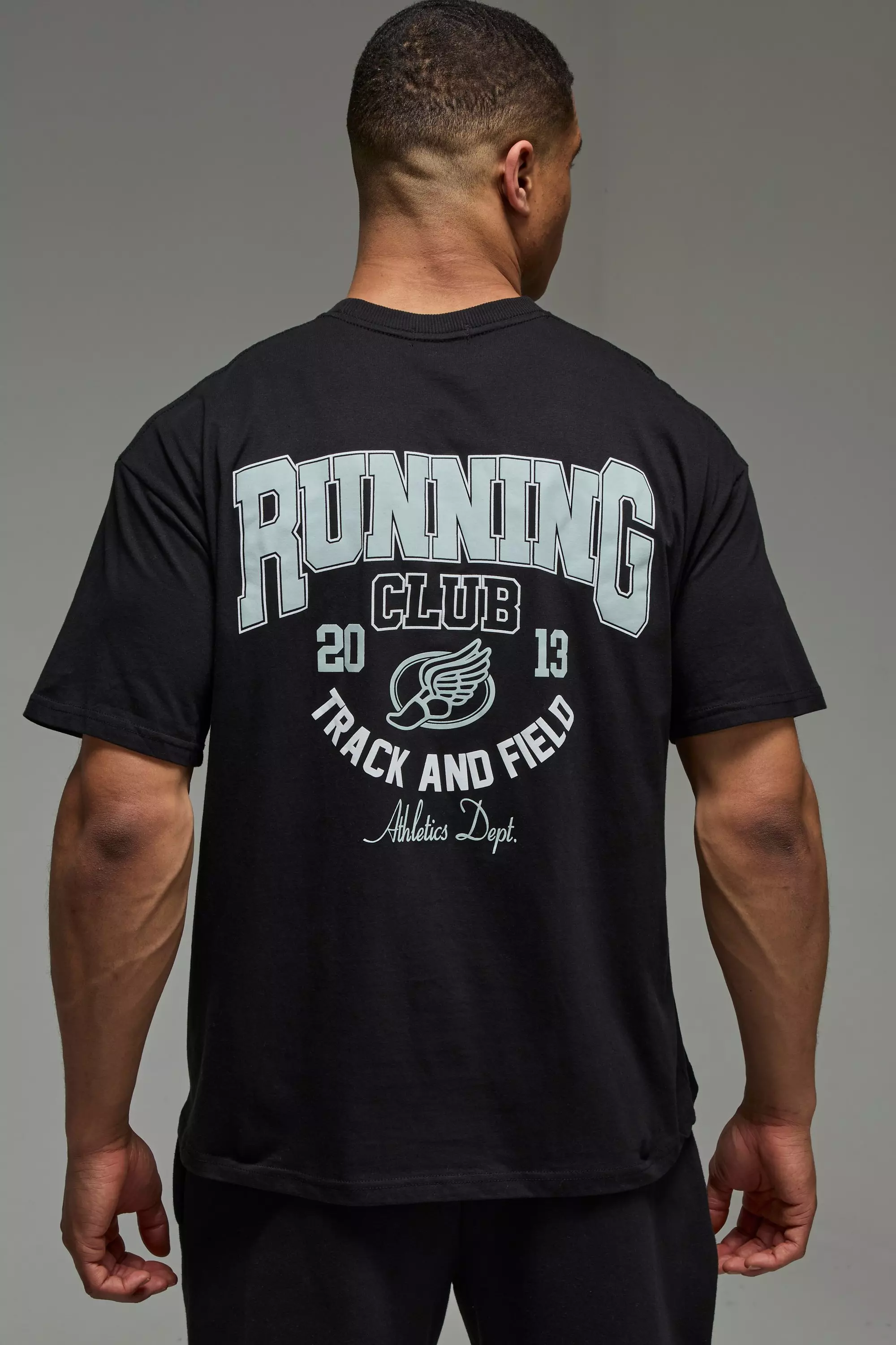 Black Man Active Running Club Oversized T-shirt alternative image