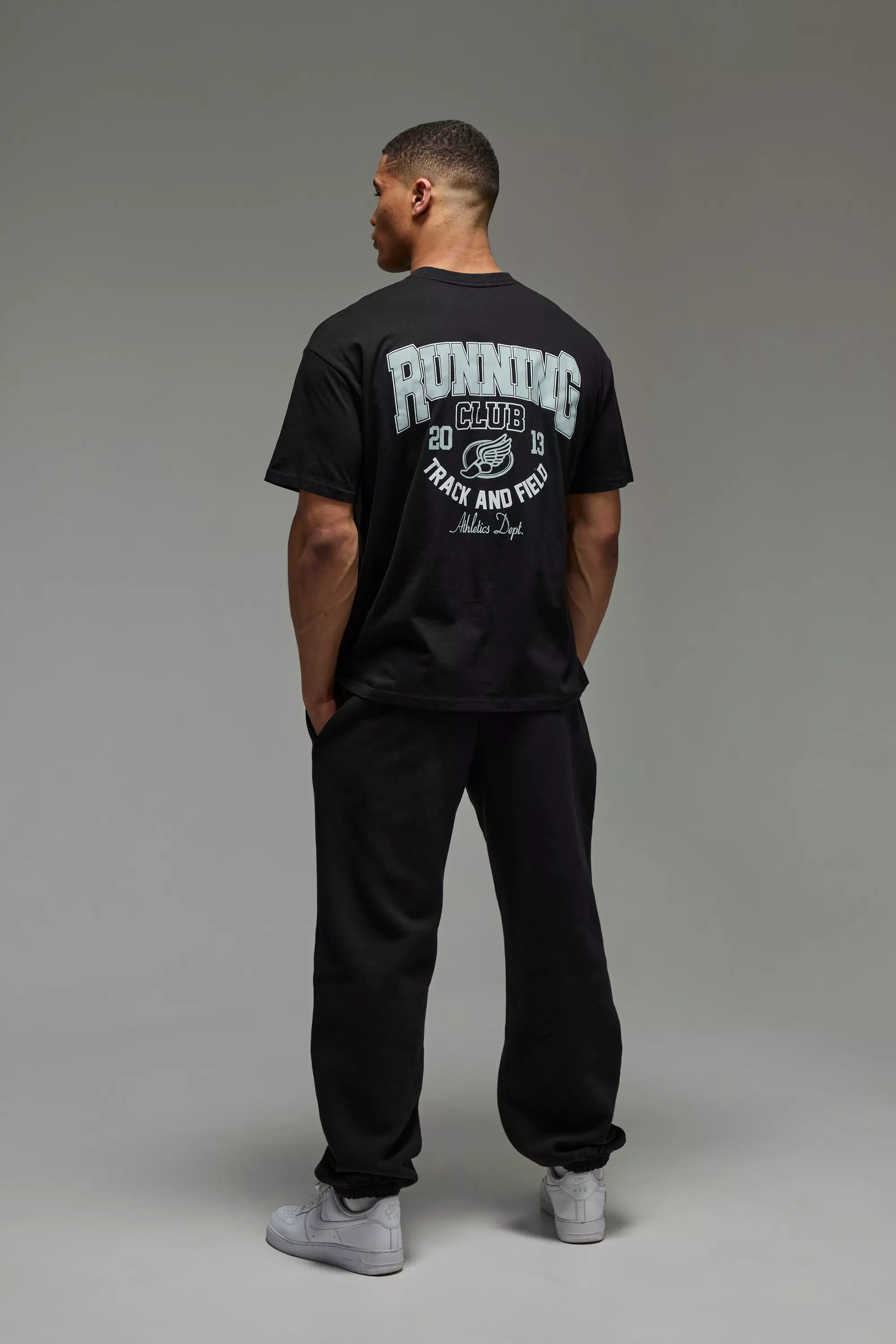Black Man Active Running Club Oversized T-shirt alternative image