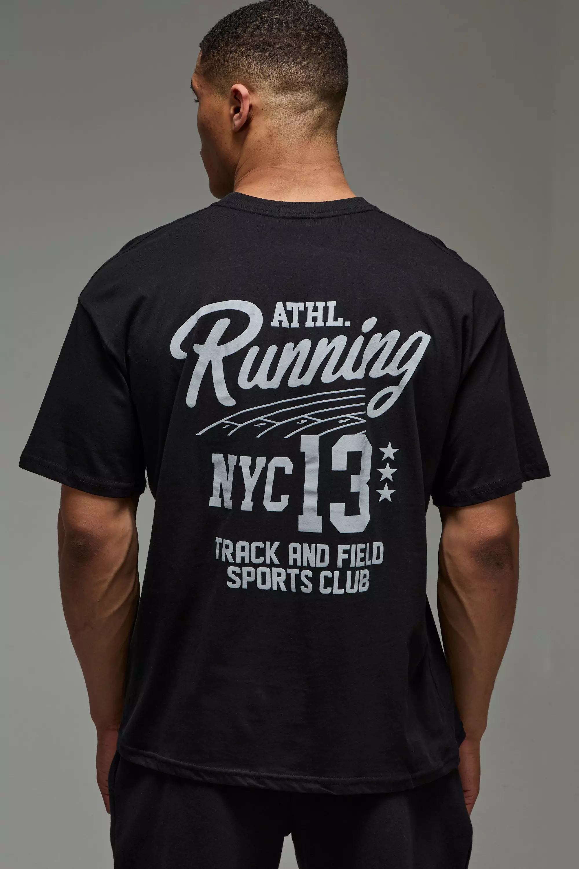 Black Man Active Running Athletics Oversized T-shirt alternative image