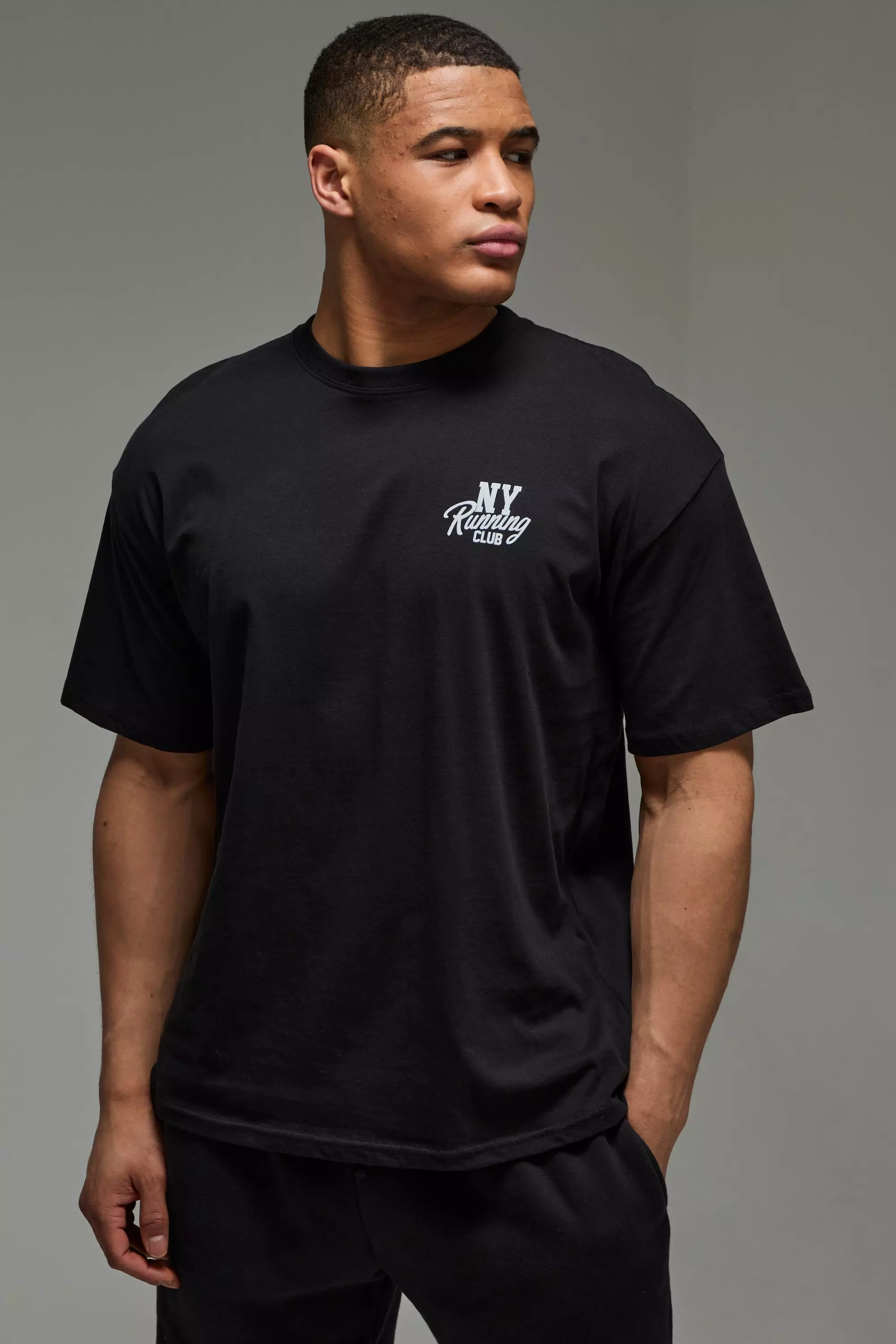 Black Man Active Running Athletics Oversized T-shirt alternative image