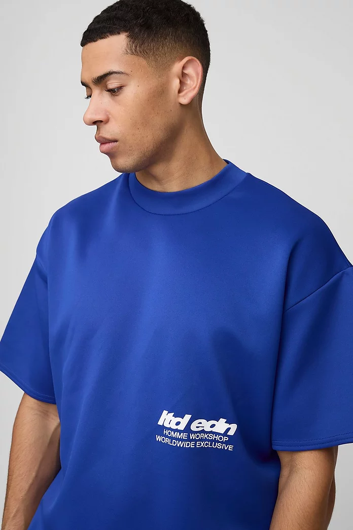 Oversized Boxy Ltd Edn Scuba Graphic T Shirt & Short Set Oversized Boxy Ltd Edn Scuba Graphic T Shirt & Short Set