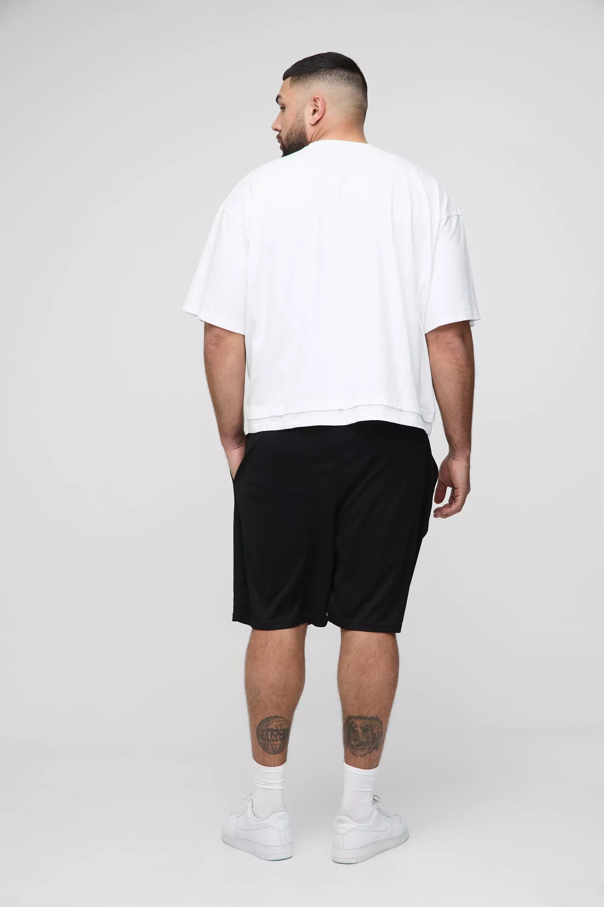 Plus Oversized Boxy Faux Layer T-Shirt & Shorts Set | boohooMAN USA
