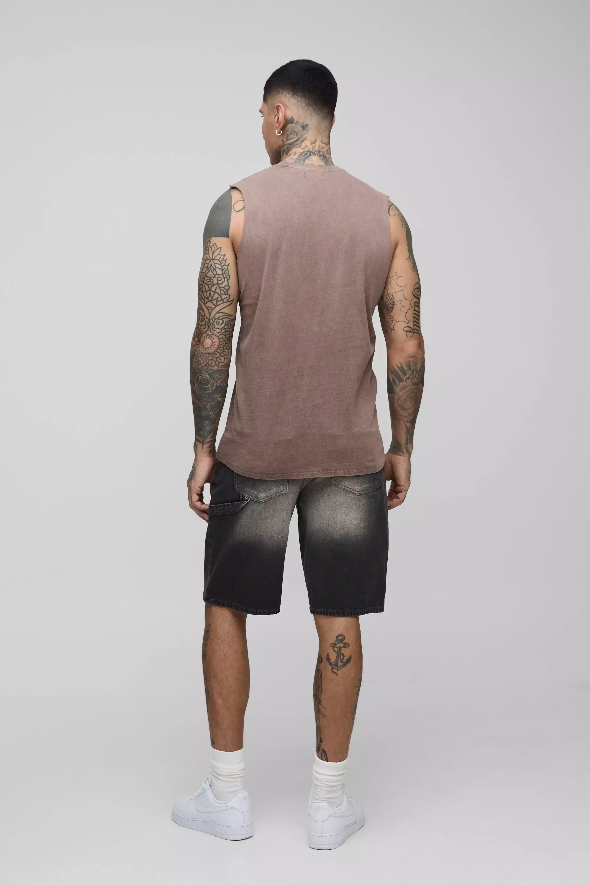 Mid grey Tall Washed Carpenter Denim Jorts alternative image