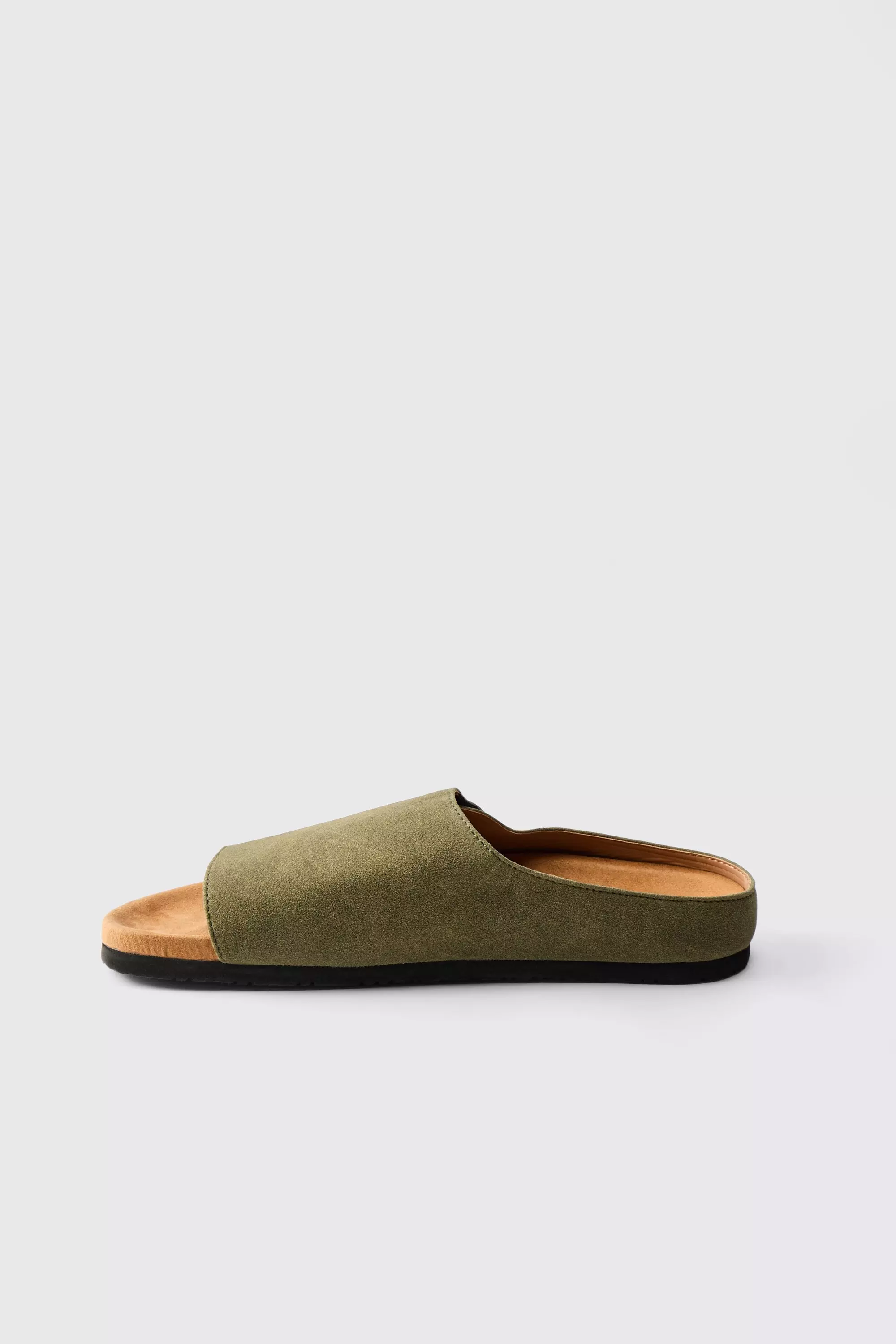 Faux Suede Slider Style Sandal | boohooMAN USA