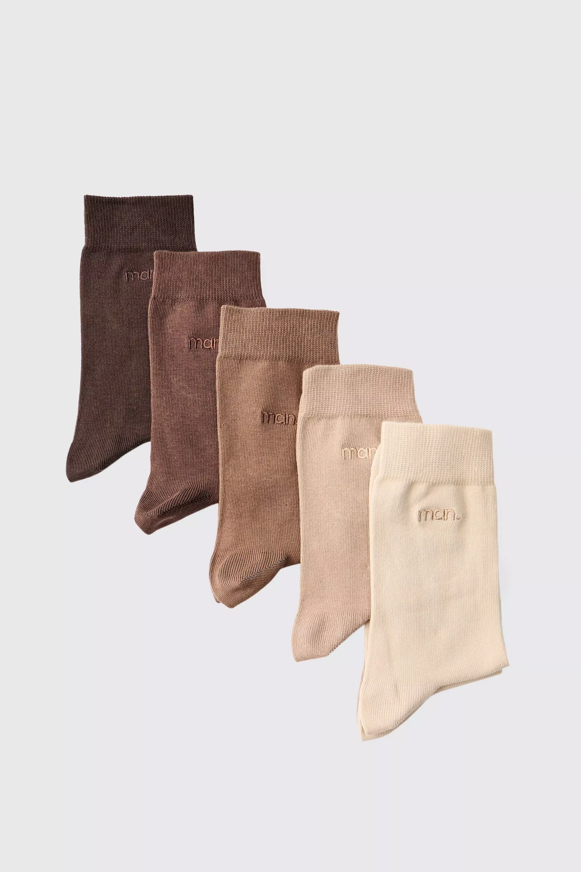 Multi 5 Pack Tonal MAN Embroidered Sport Socks alternative image