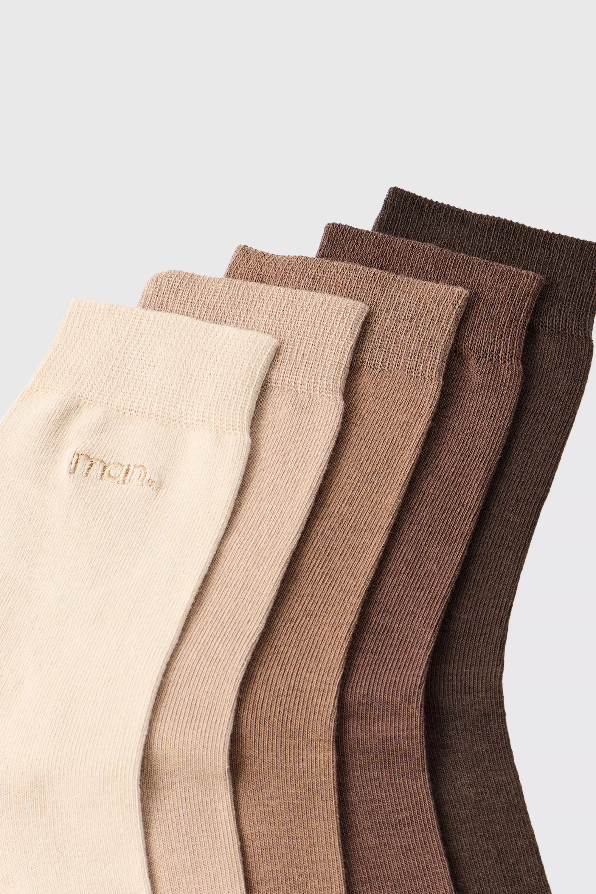 Multi 5 Pack Tonal MAN Embroidered Sport Socks alternative image