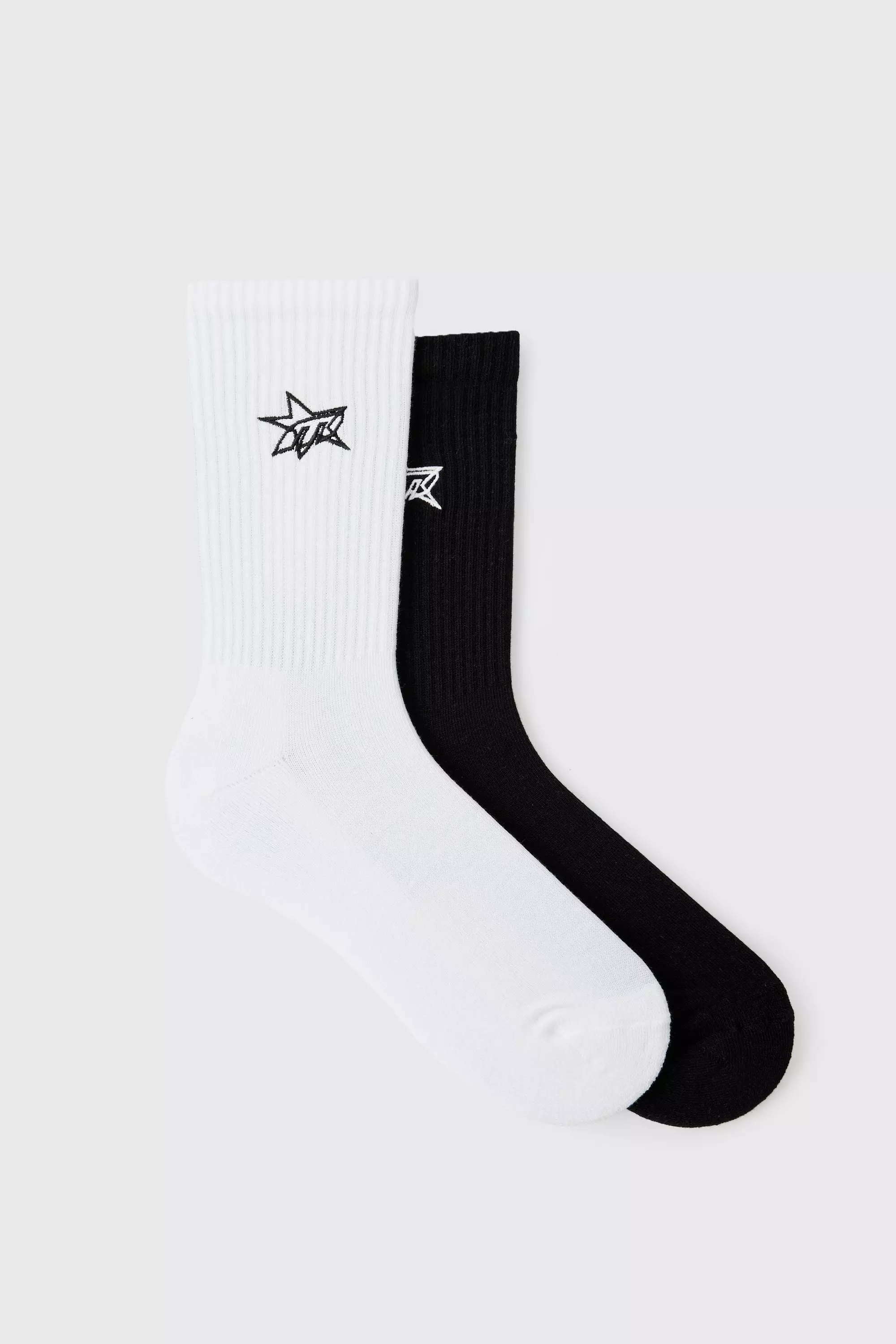 2er-Pack Sport-Socken mit M Stern-Stickerei, Multi alternatives Bild