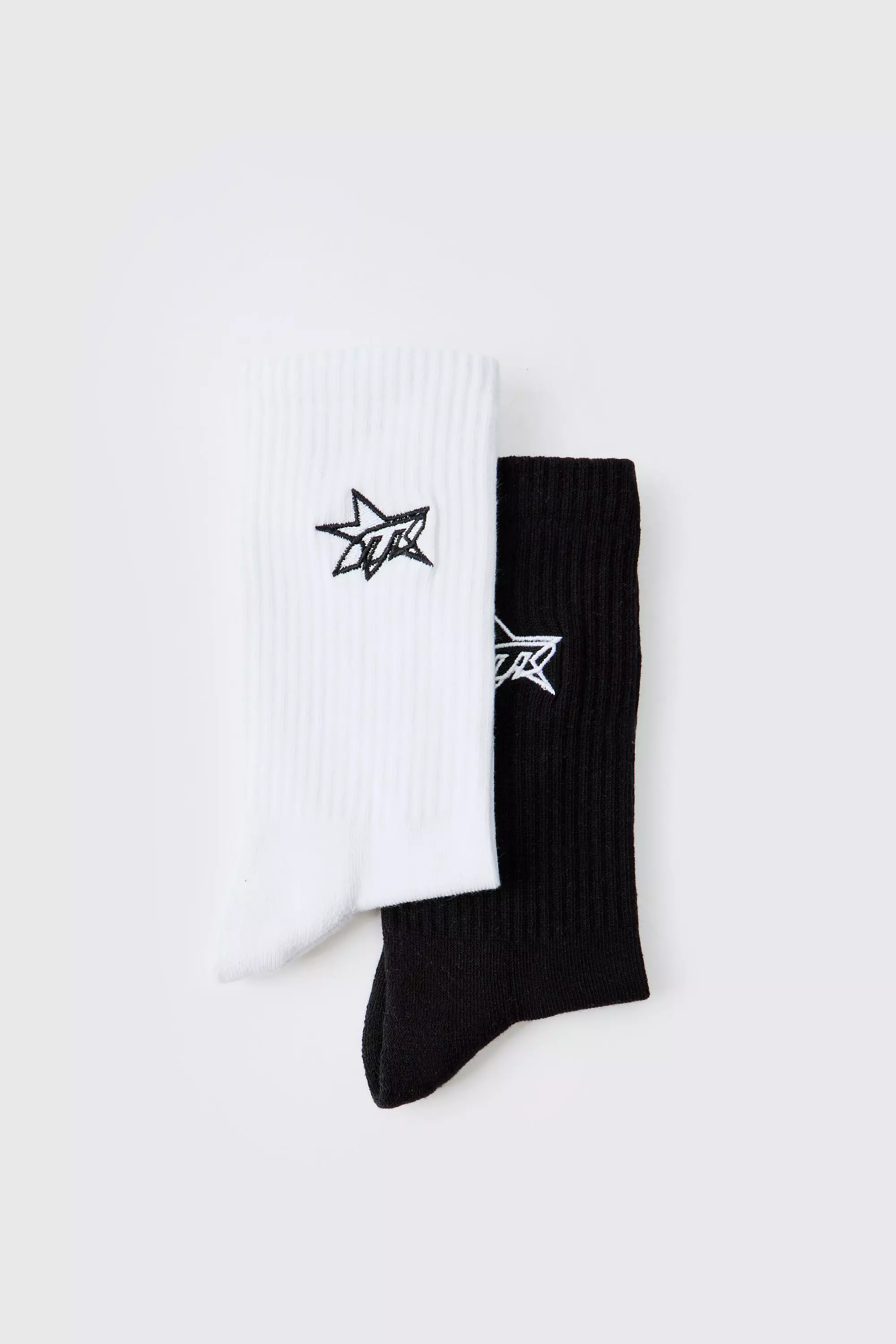 2er-Pack Sport-Socken mit M Stern-Stickerei, Multi alternatives Bild