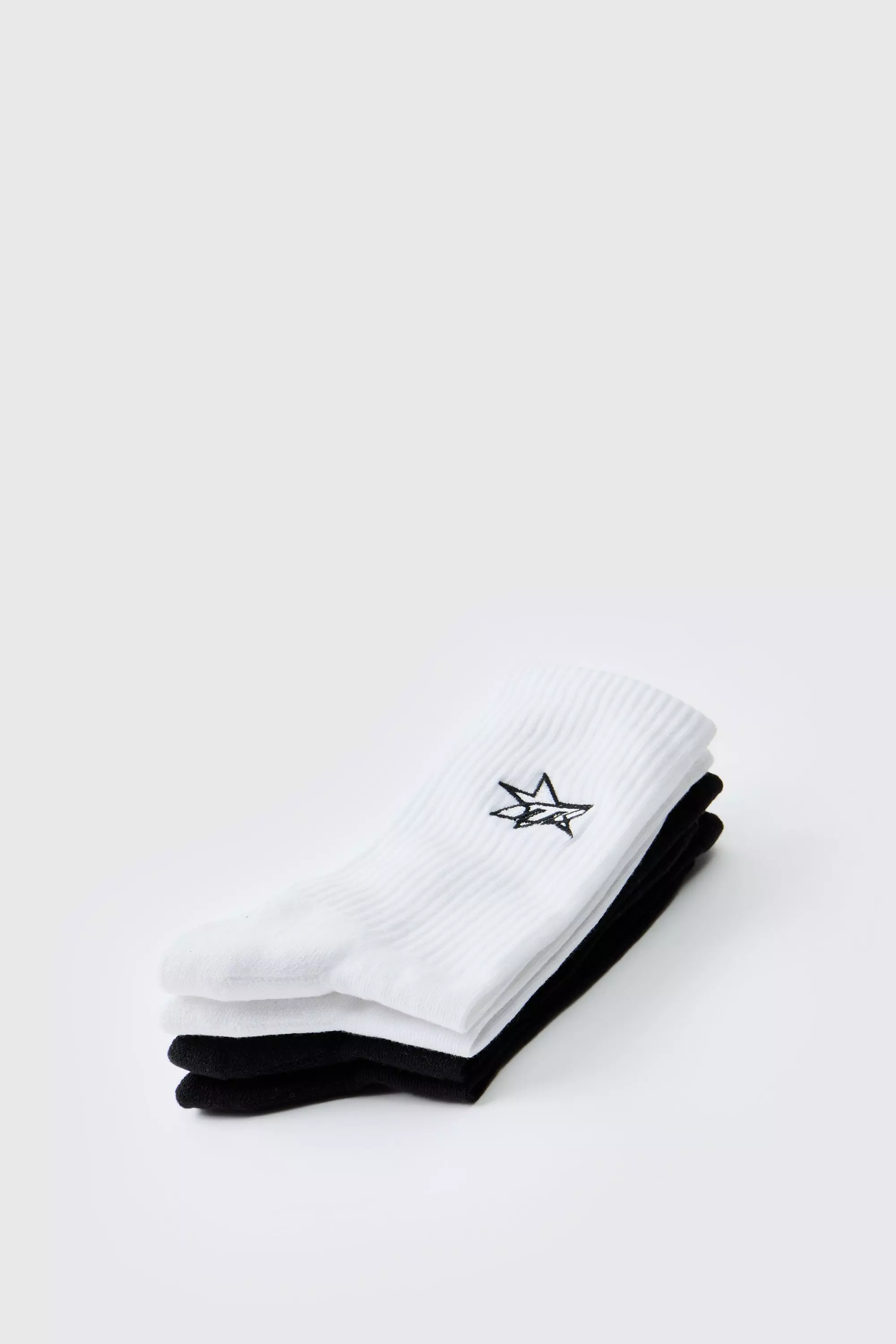 2er-Pack Sport-Socken mit M Stern-Stickerei, Multi alternatives Bild