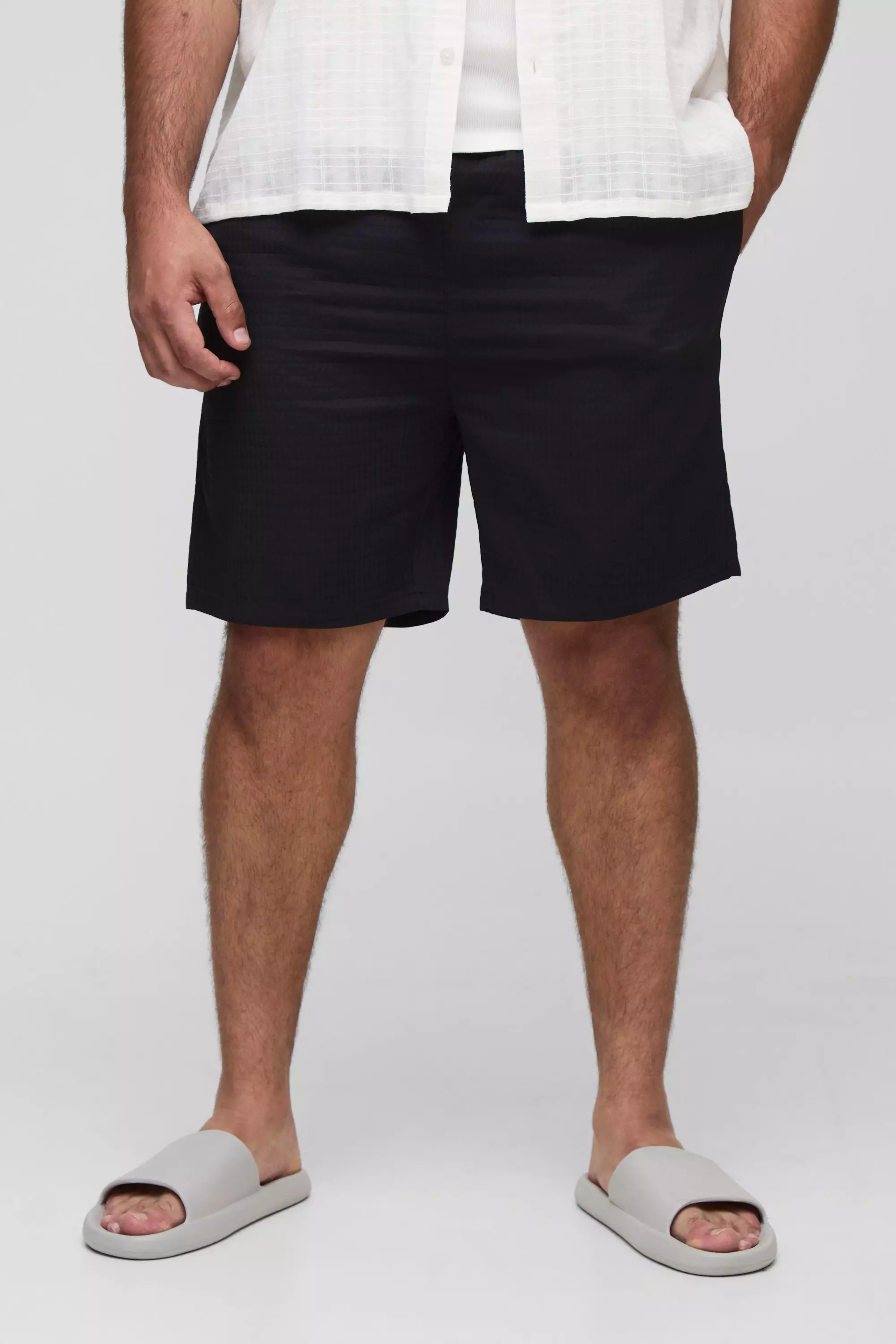 Plus Ripstop Long Length Swim Short Black