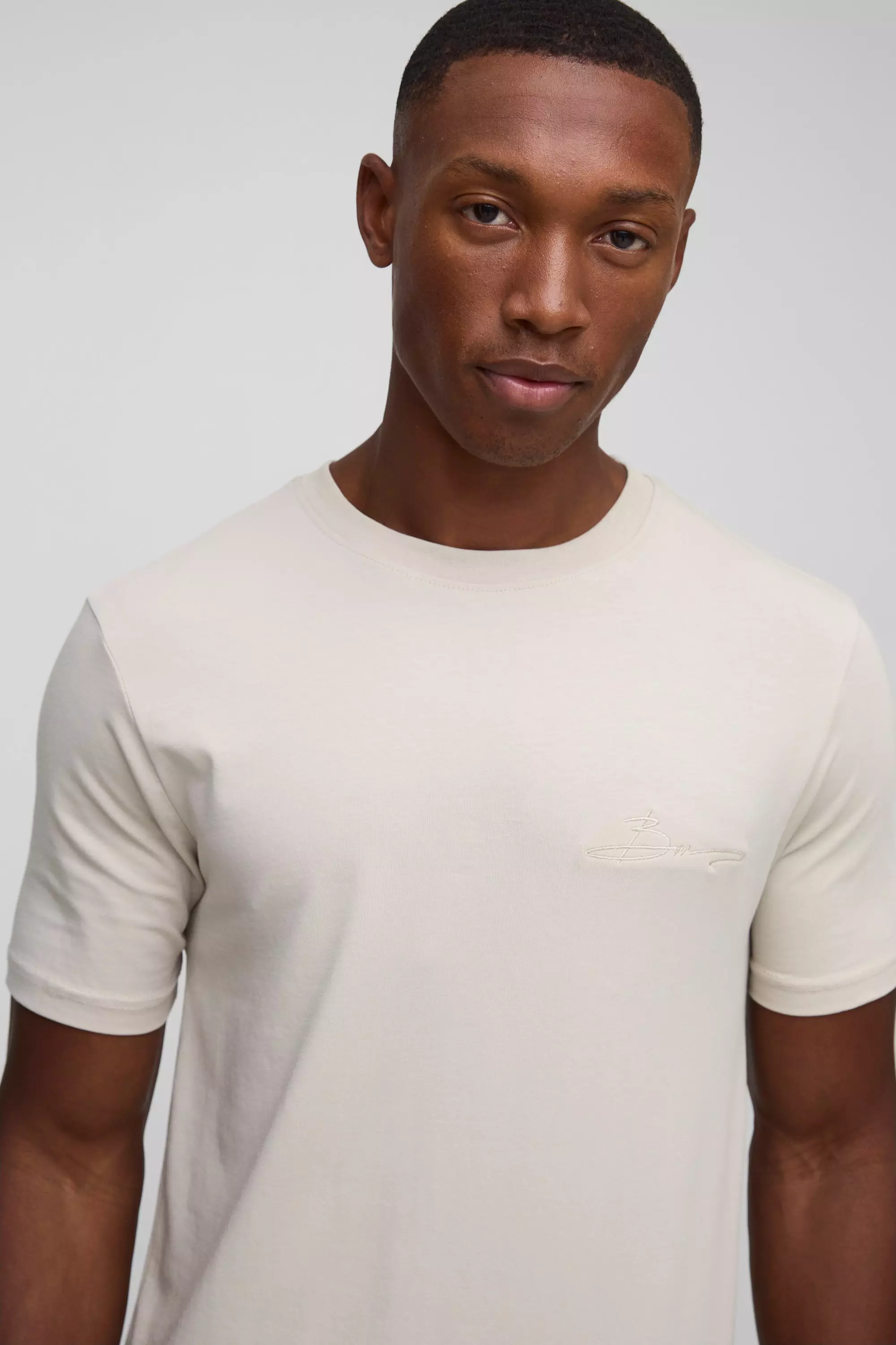 BM Signature Muscle Fit T-shirt | boohooMAN USA
