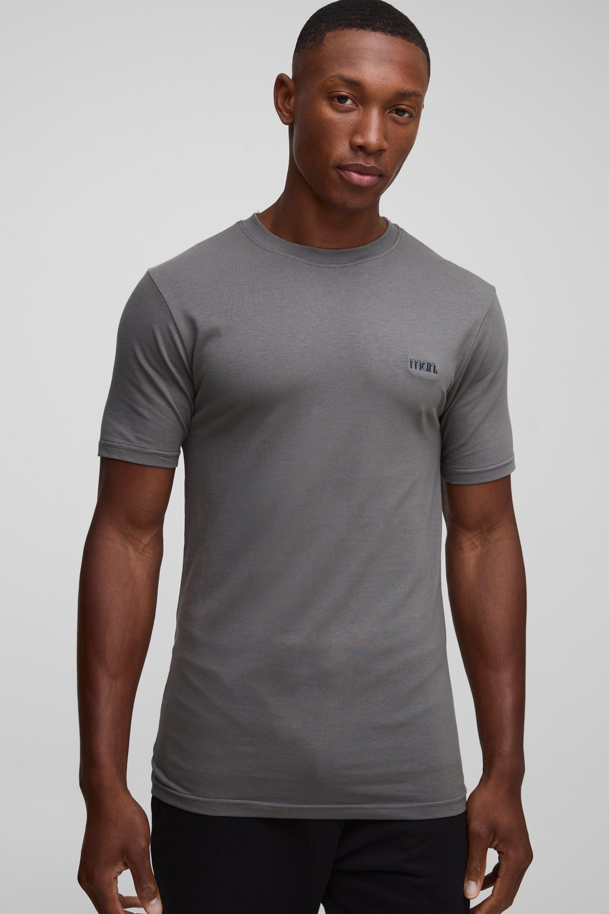 MAN. Basic Muscle Fit Crew Neck T-Shirt | boohooMAN USA