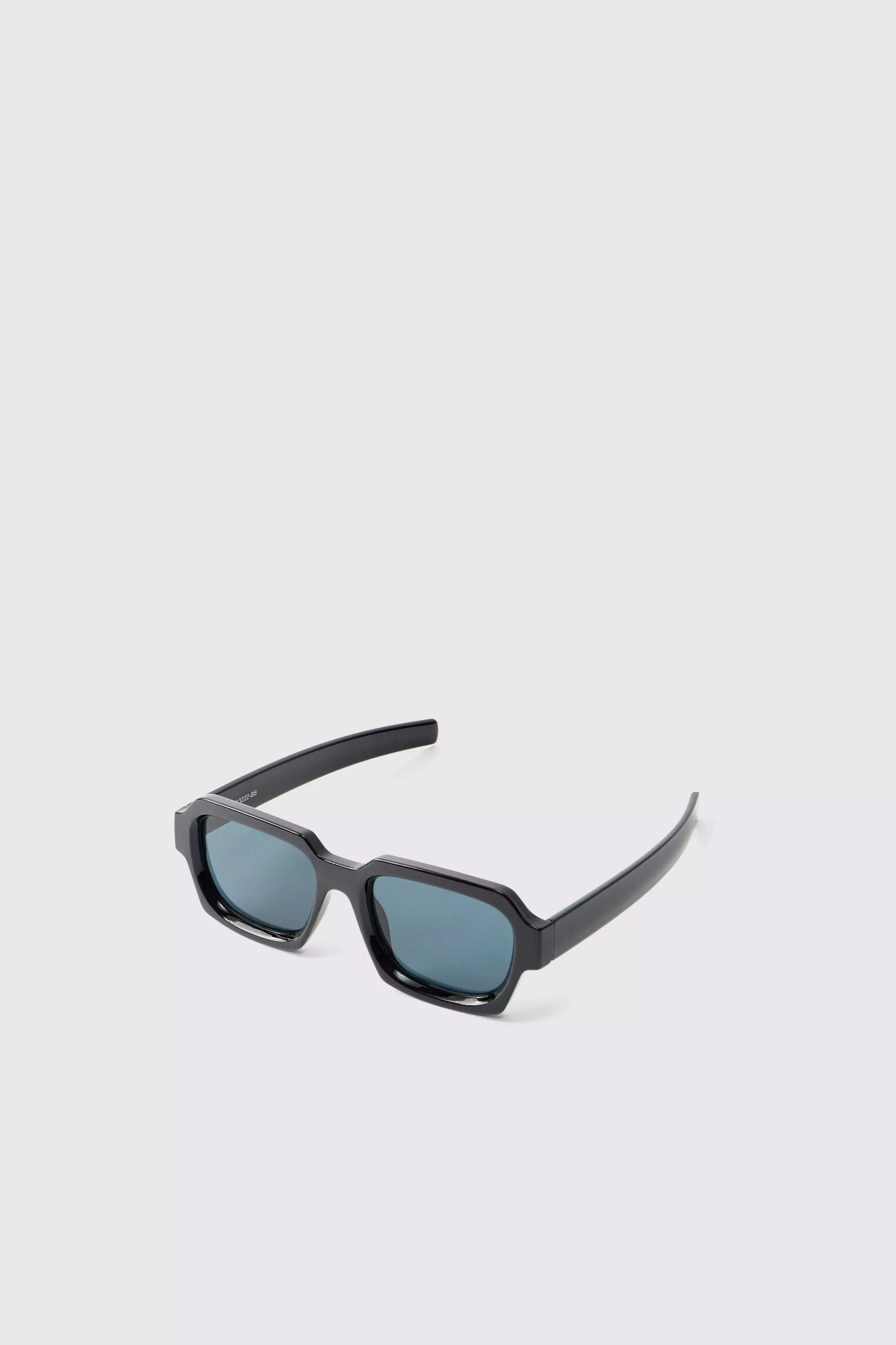 Lunettes de soleil noires rectangulaires, Black autre image